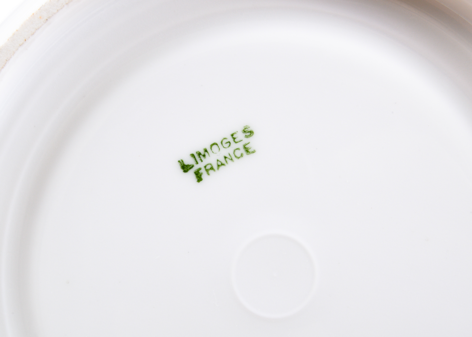 Limoges Gold and White Porcelain Dish Set