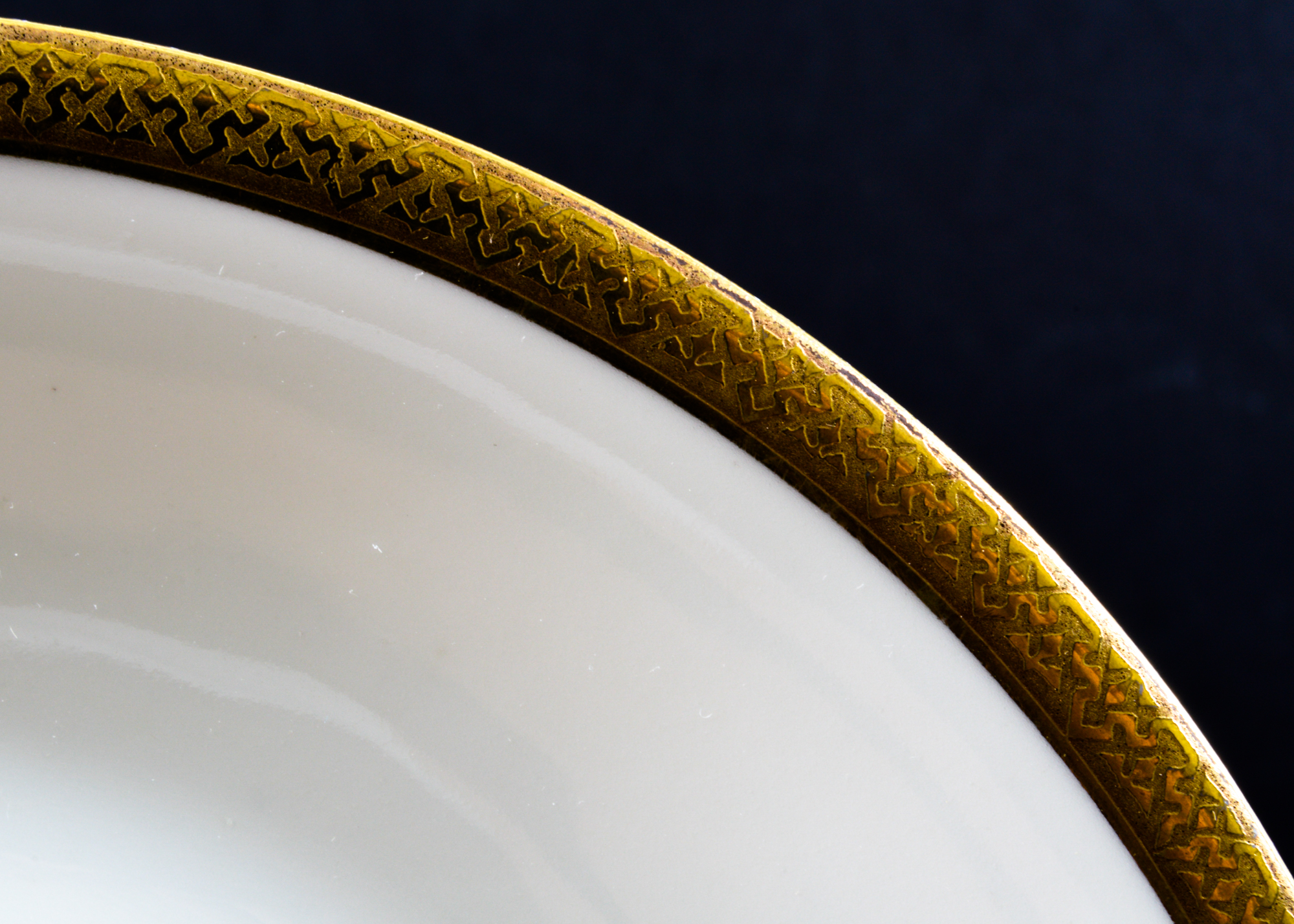 Limoges Gold and White Porcelain Dish Set