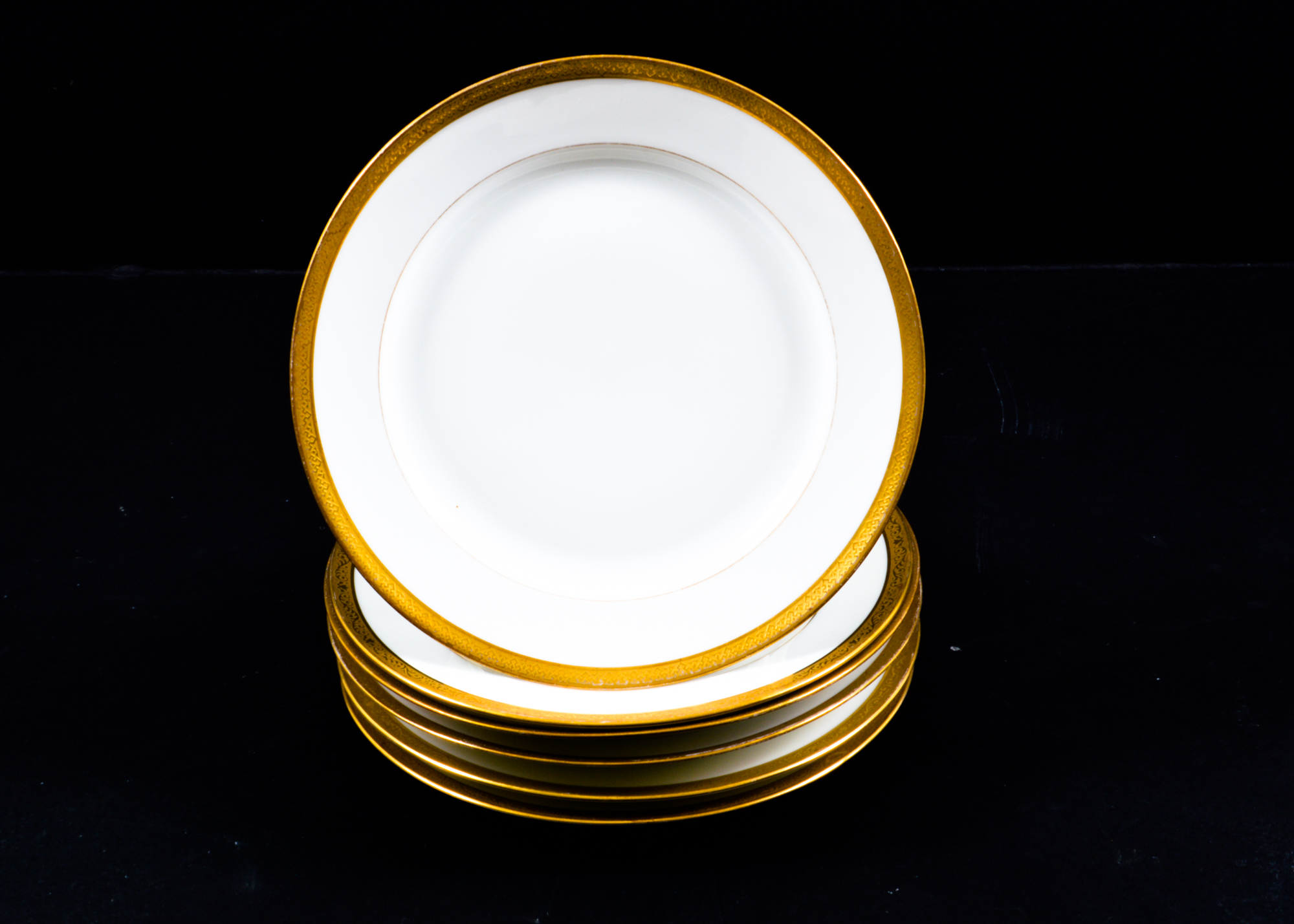 Limoges Gold and White Porcelain Dish Set