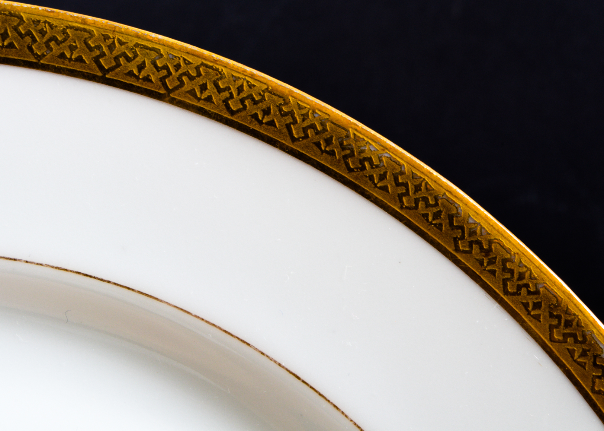 Limoges Gold and White Porcelain Dish Set