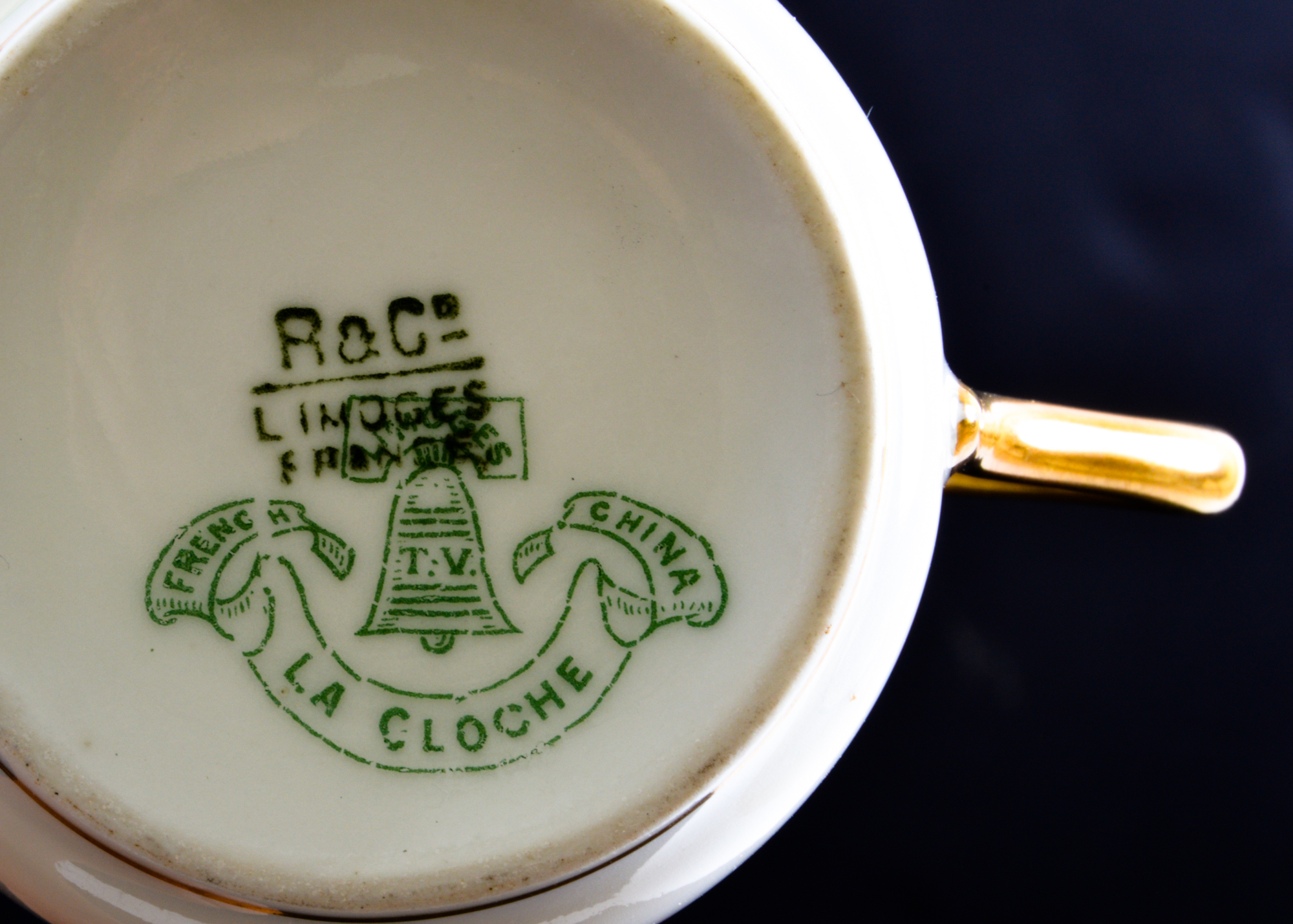 Limoges Gold and White Porcelain Dish Set