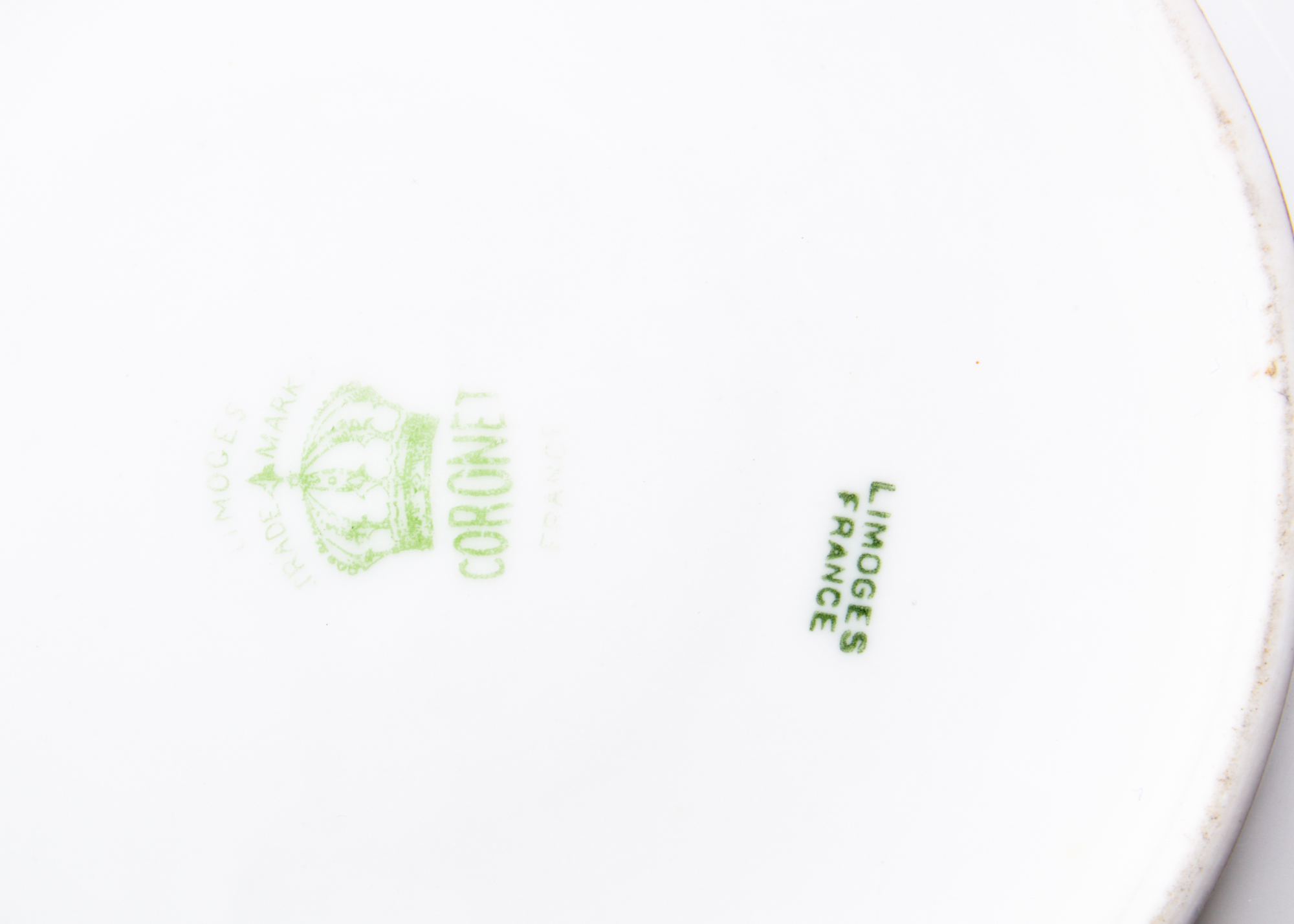 Limoges Gold and White Porcelain Dish Set