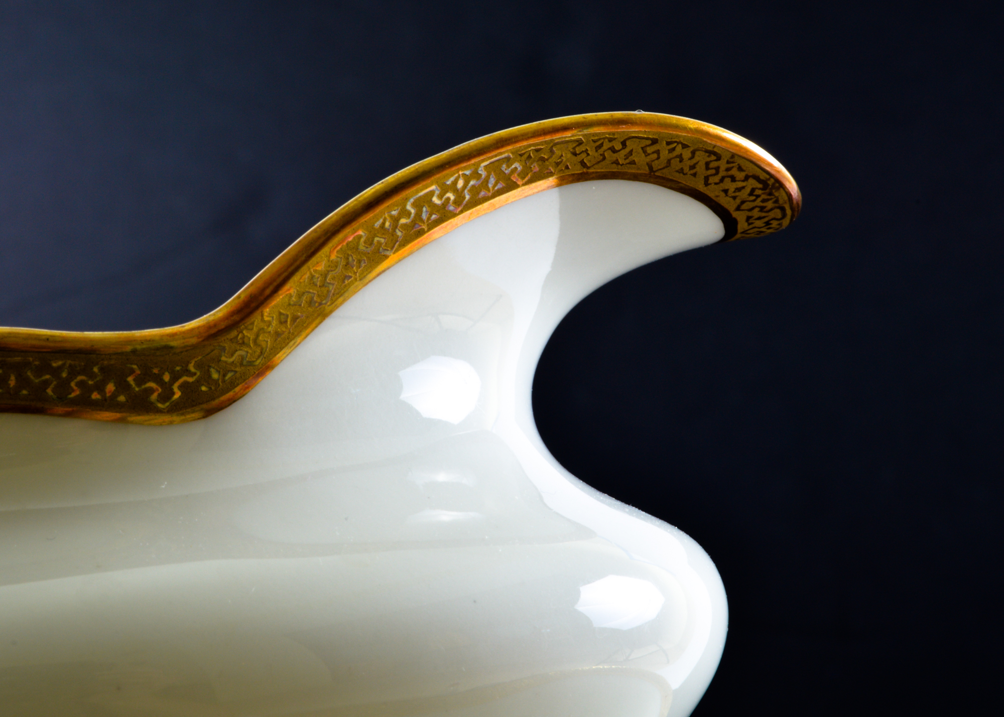 Limoges Gold and White Porcelain Dish Set