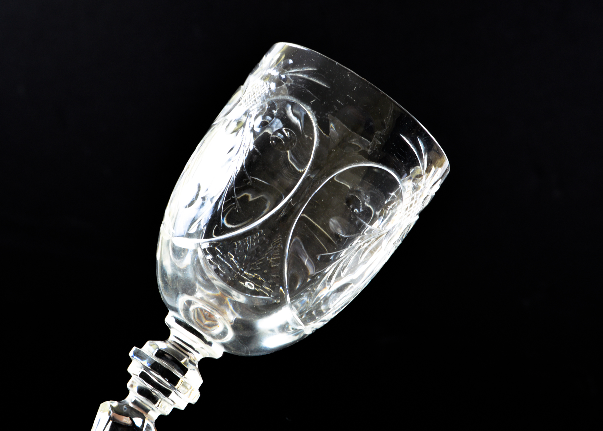 Assortment of Cut Glass plates and Glasses