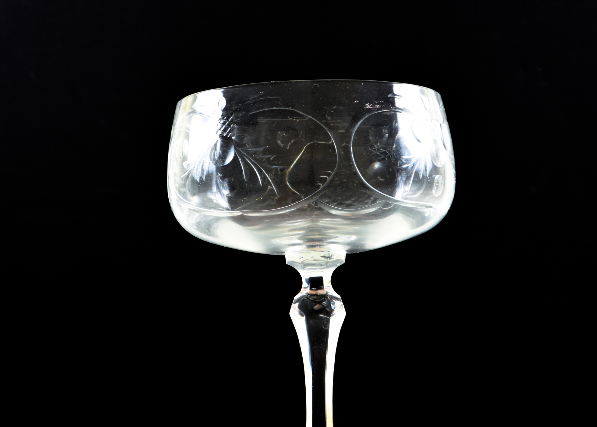 Assortment of Cut Glass plates and Glasses