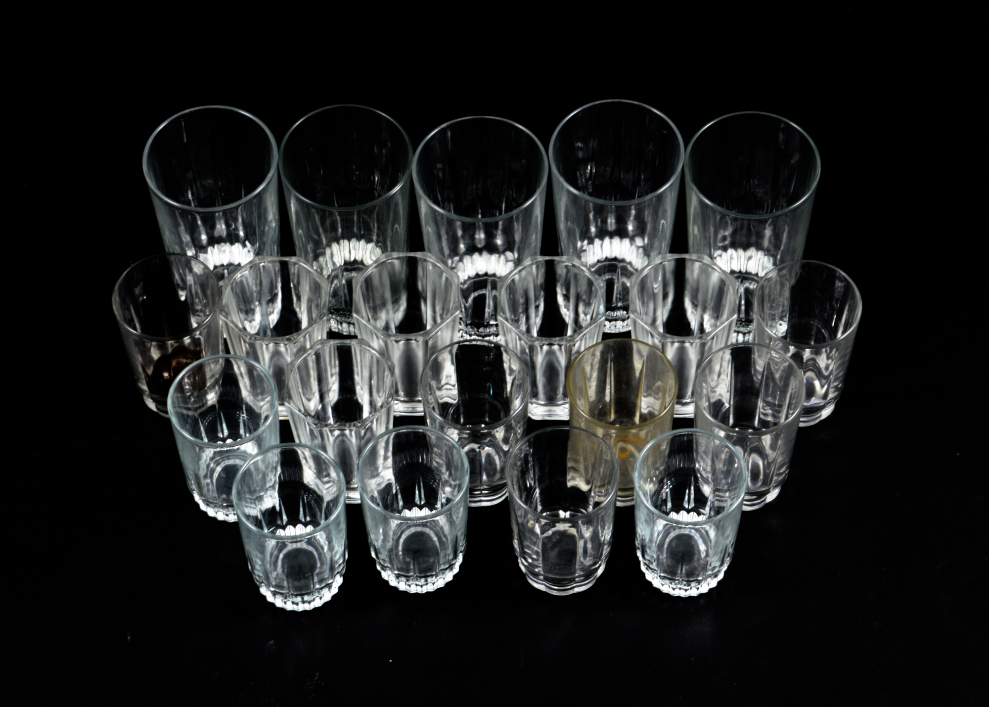 Assortment of Glass Arcoroc Drinkware