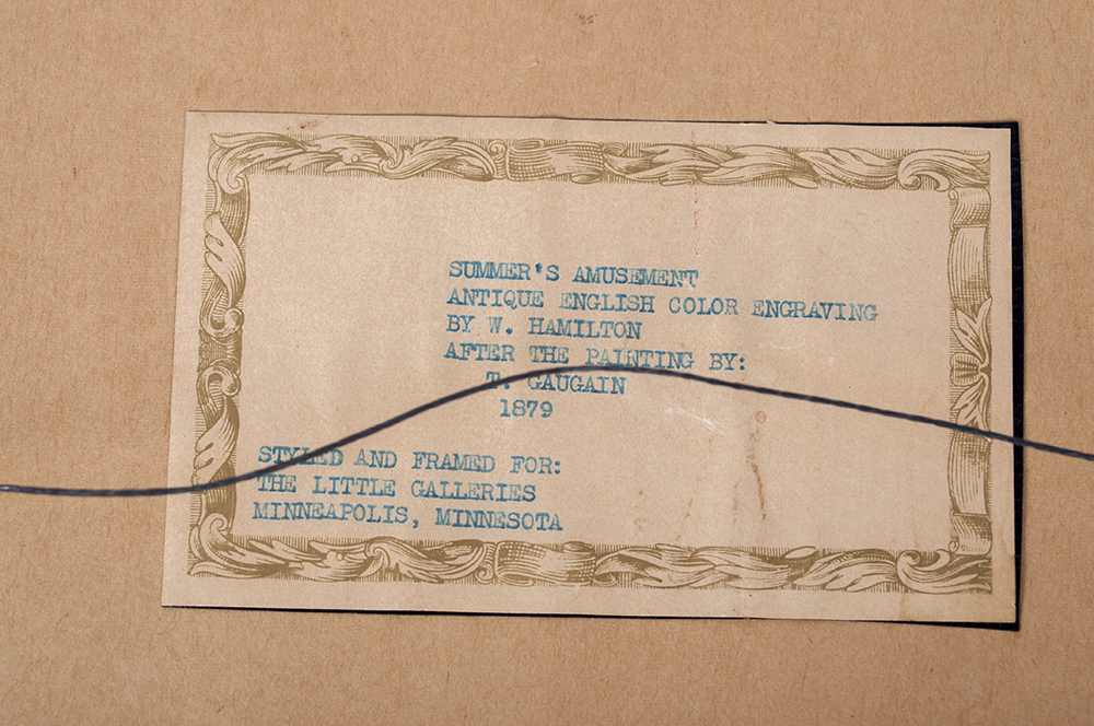 Hamilton's "Summer's Amusement" Engraving