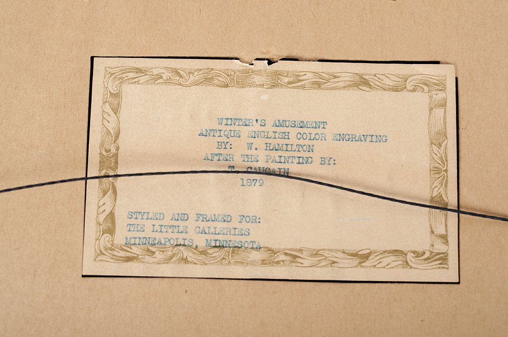 Hamilton's "Winter's Amusement" Engraving