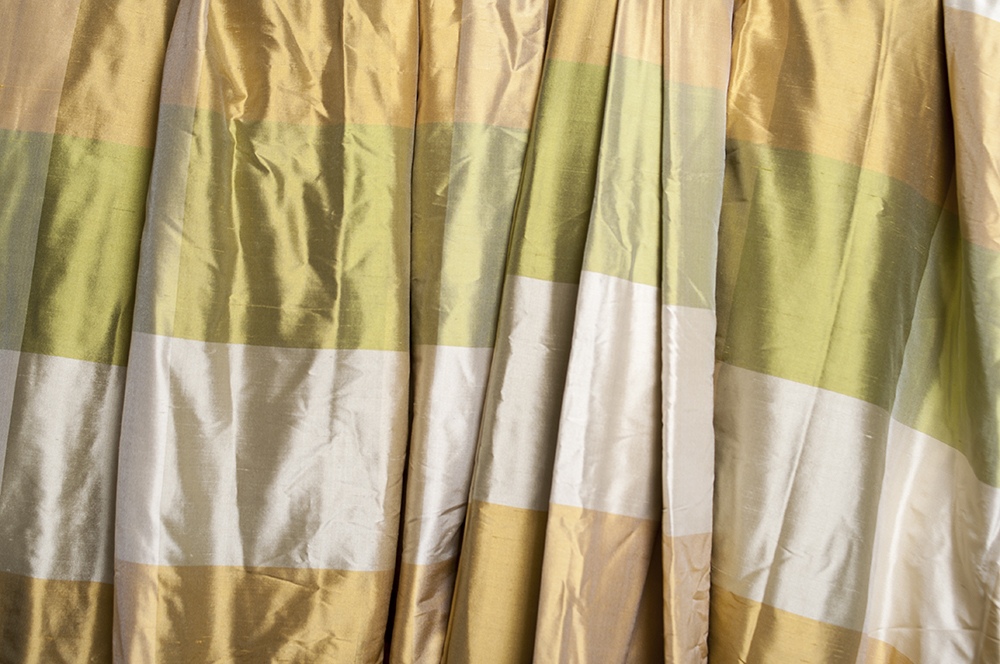 Checker Silk Curtains