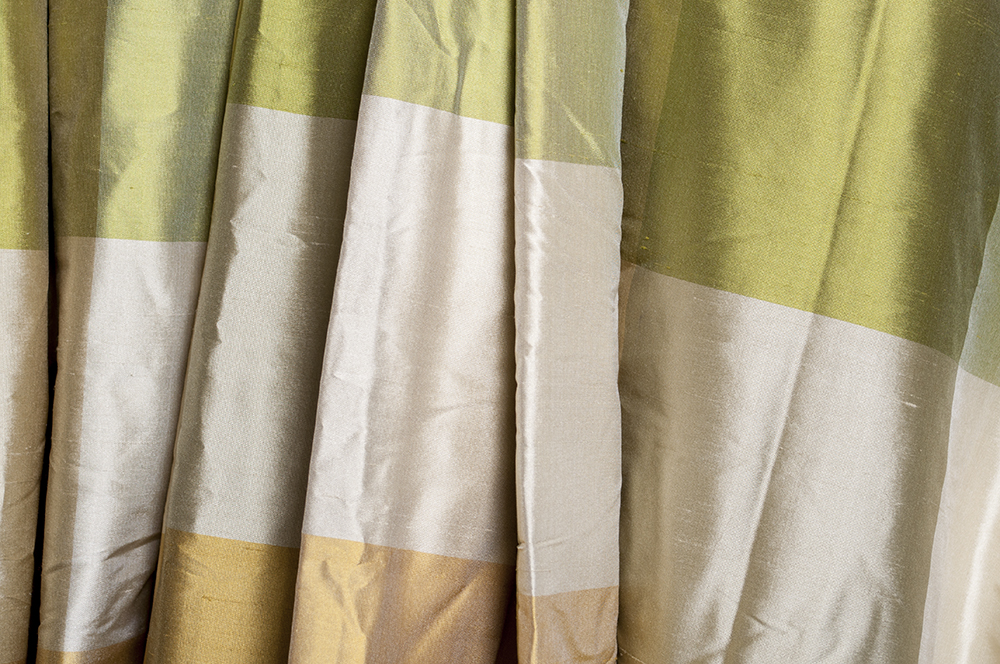 Checker Silk Curtains