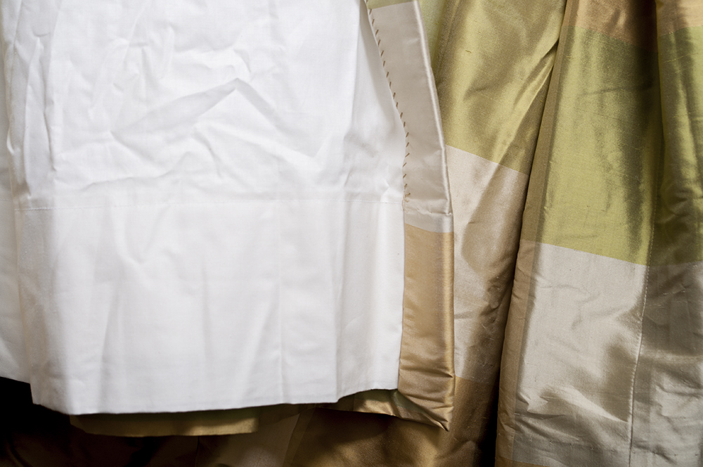 Checker Silk Curtains