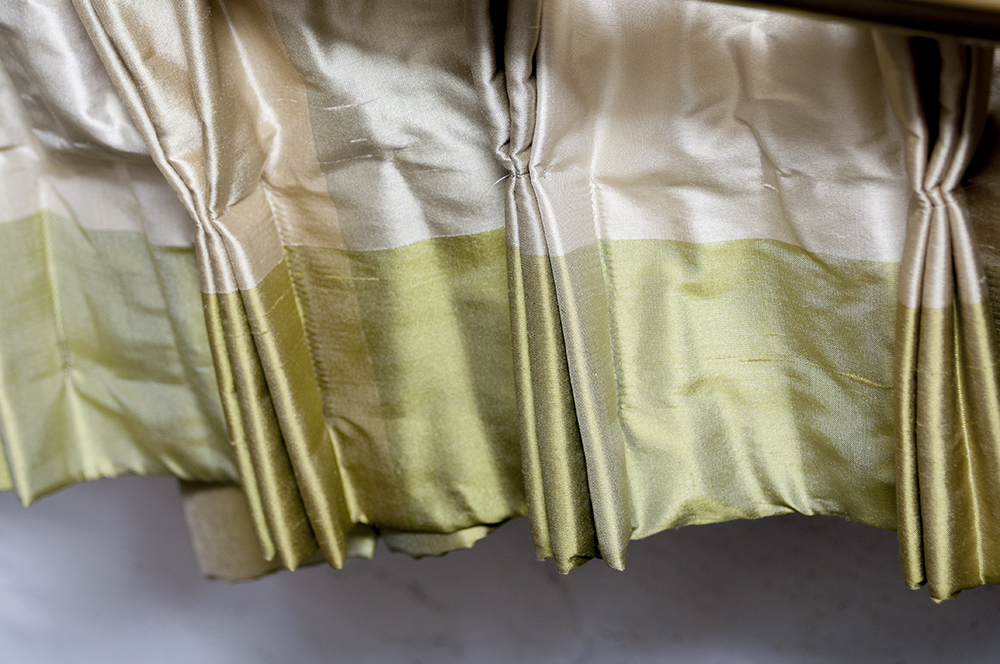 Checker Silk Curtains