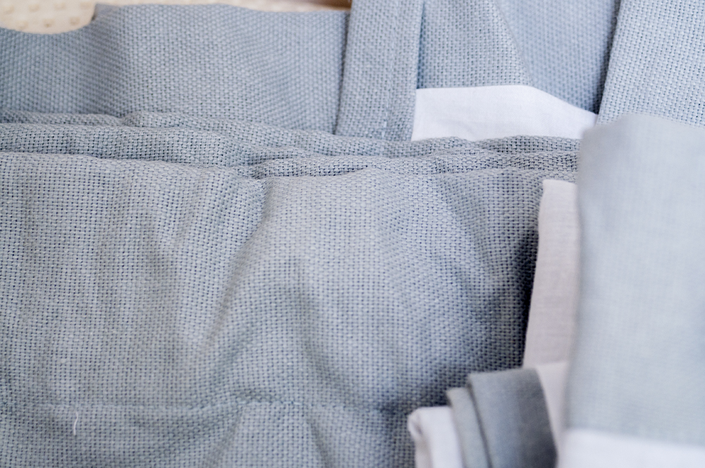 Pottery Barn Blue Curtains