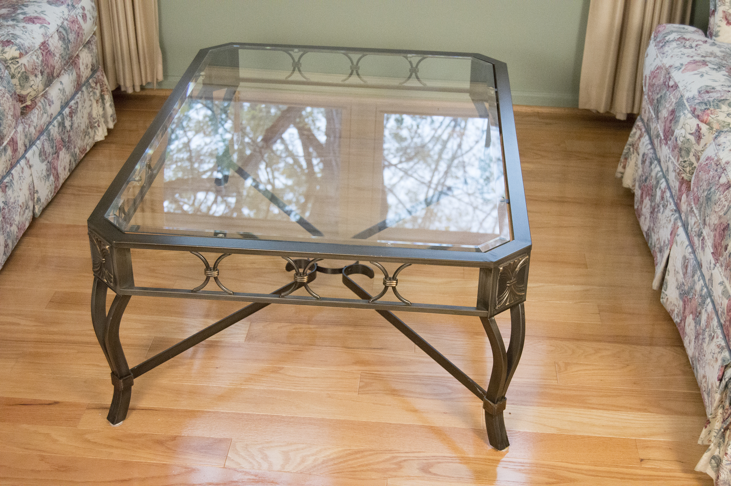 Glass Top Cocktail Table