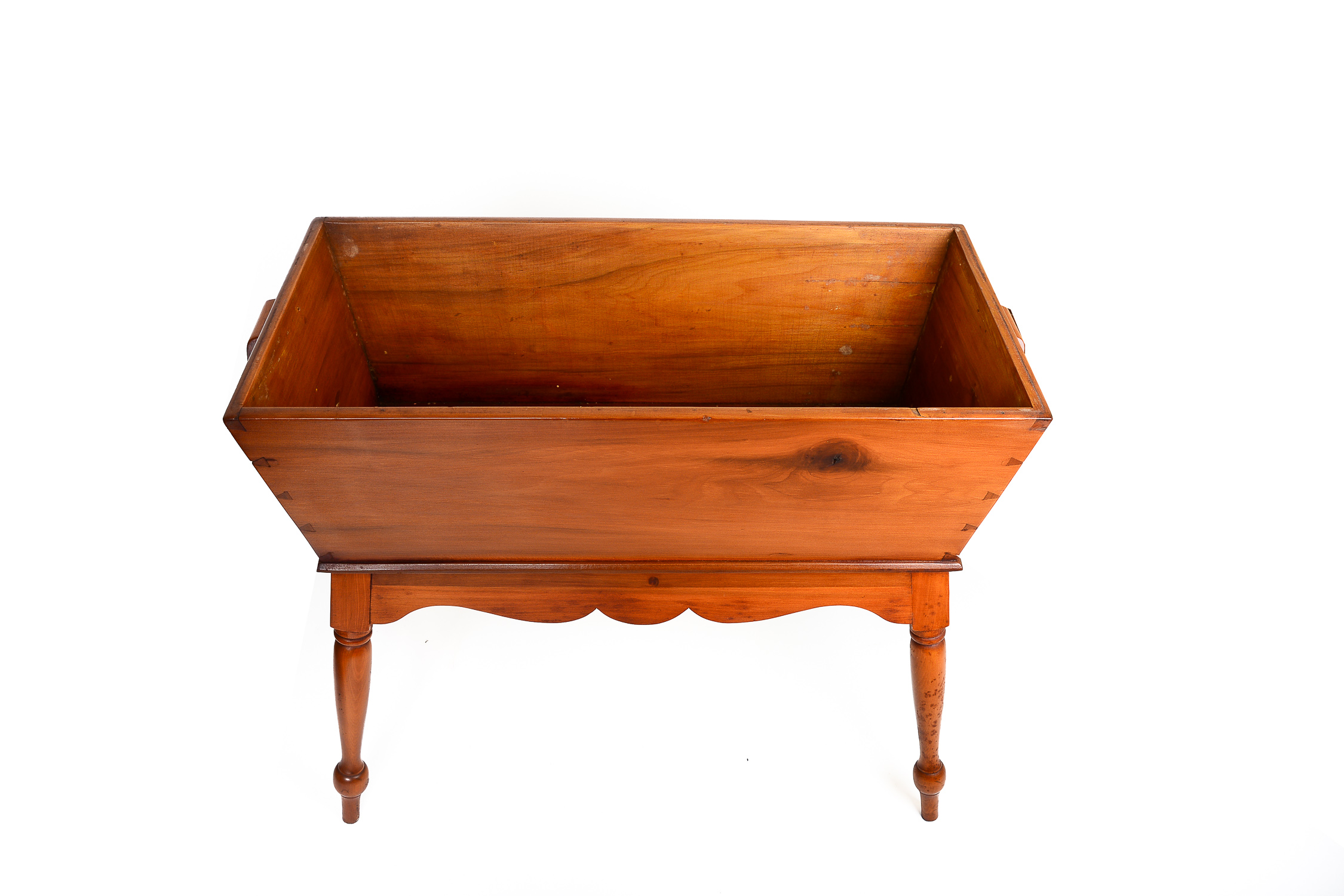 Antique Cherry Dough Box on Stand
