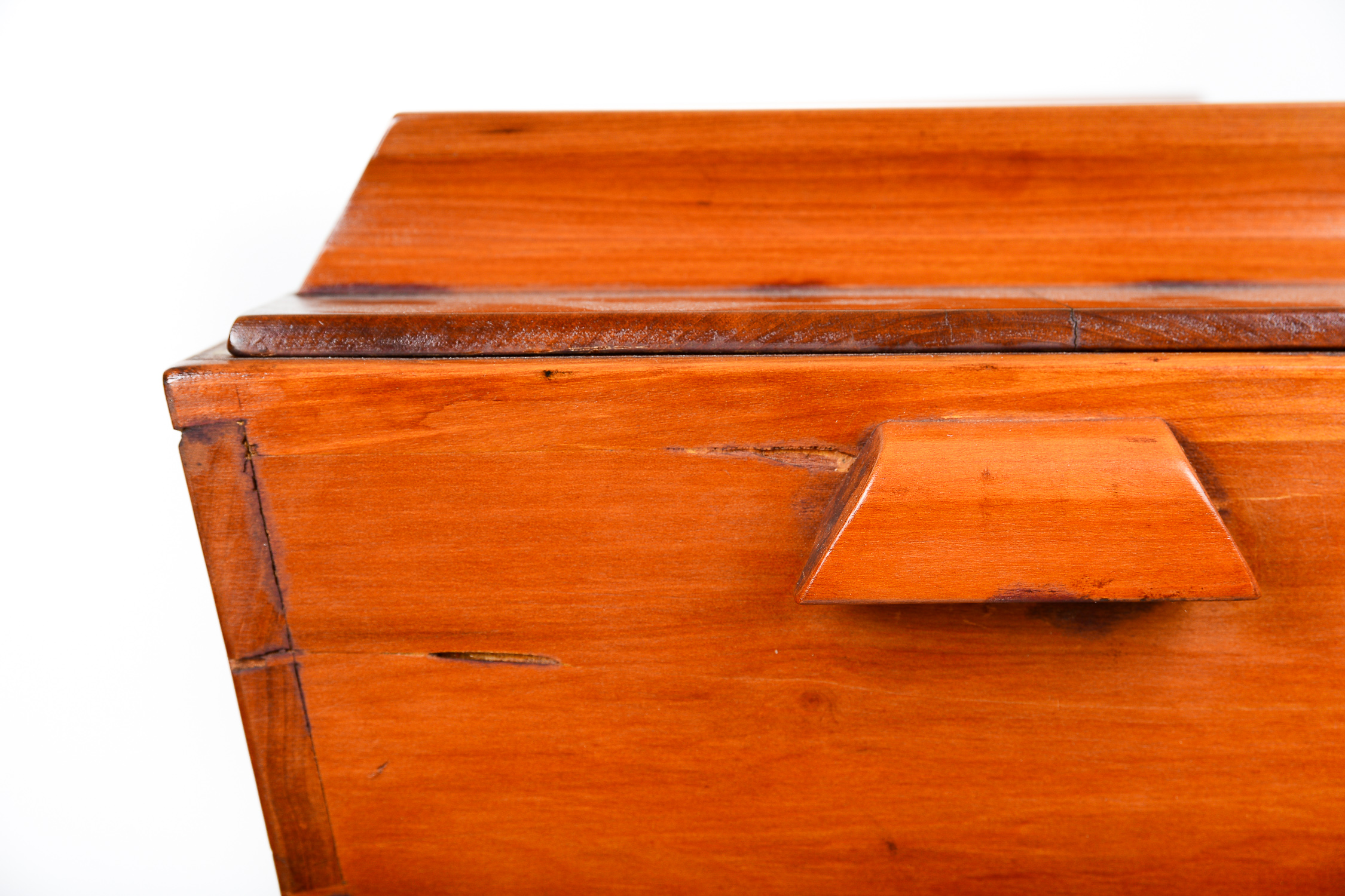 Antique Cherry Dough Box on Stand