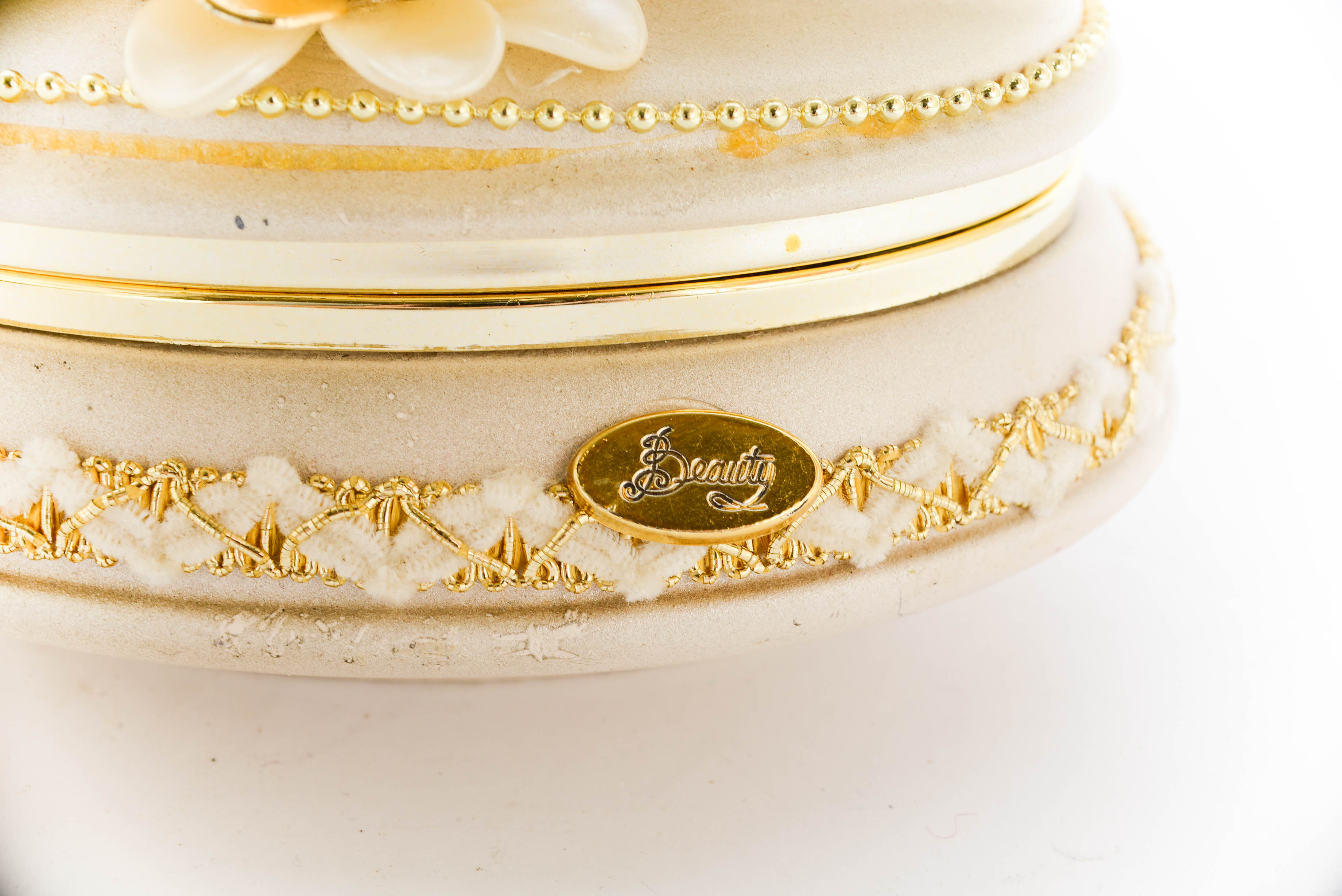 Vintage Italian Ceramic Capodimonte Type Jewelry Box