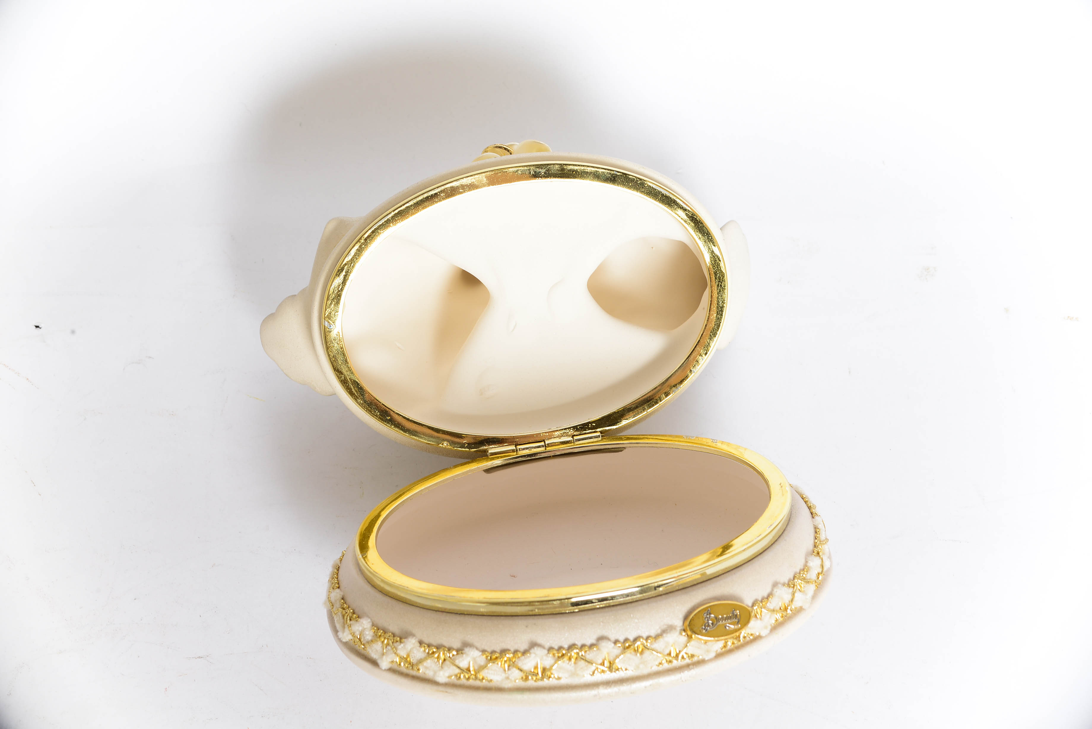 Vintage Italian Ceramic Capodimonte Type Jewelry Box