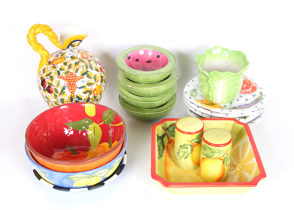 Assortment of Food Themed Dishware
