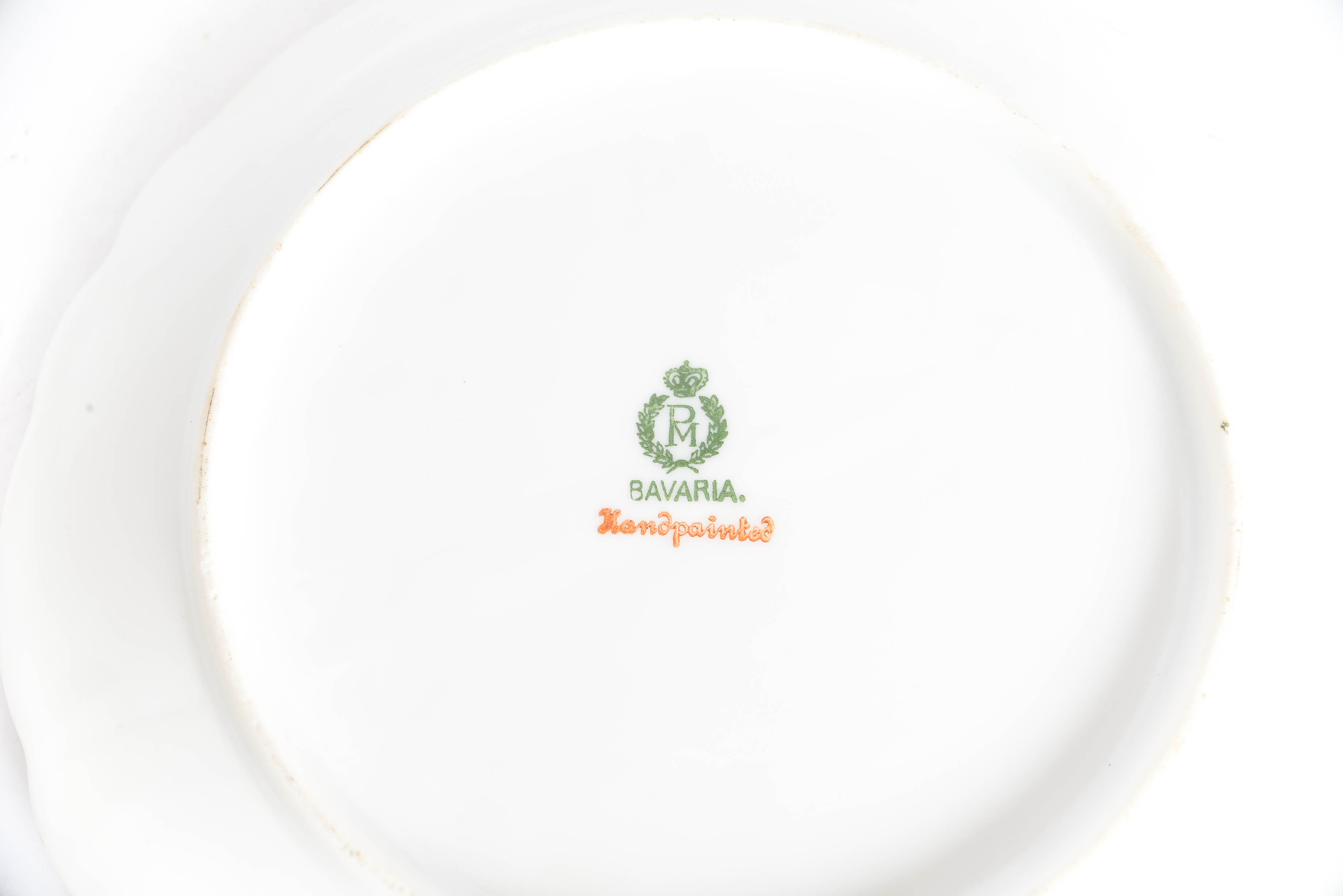 Set of Five Antique Bavarian Hand Painted Porcelain Plates