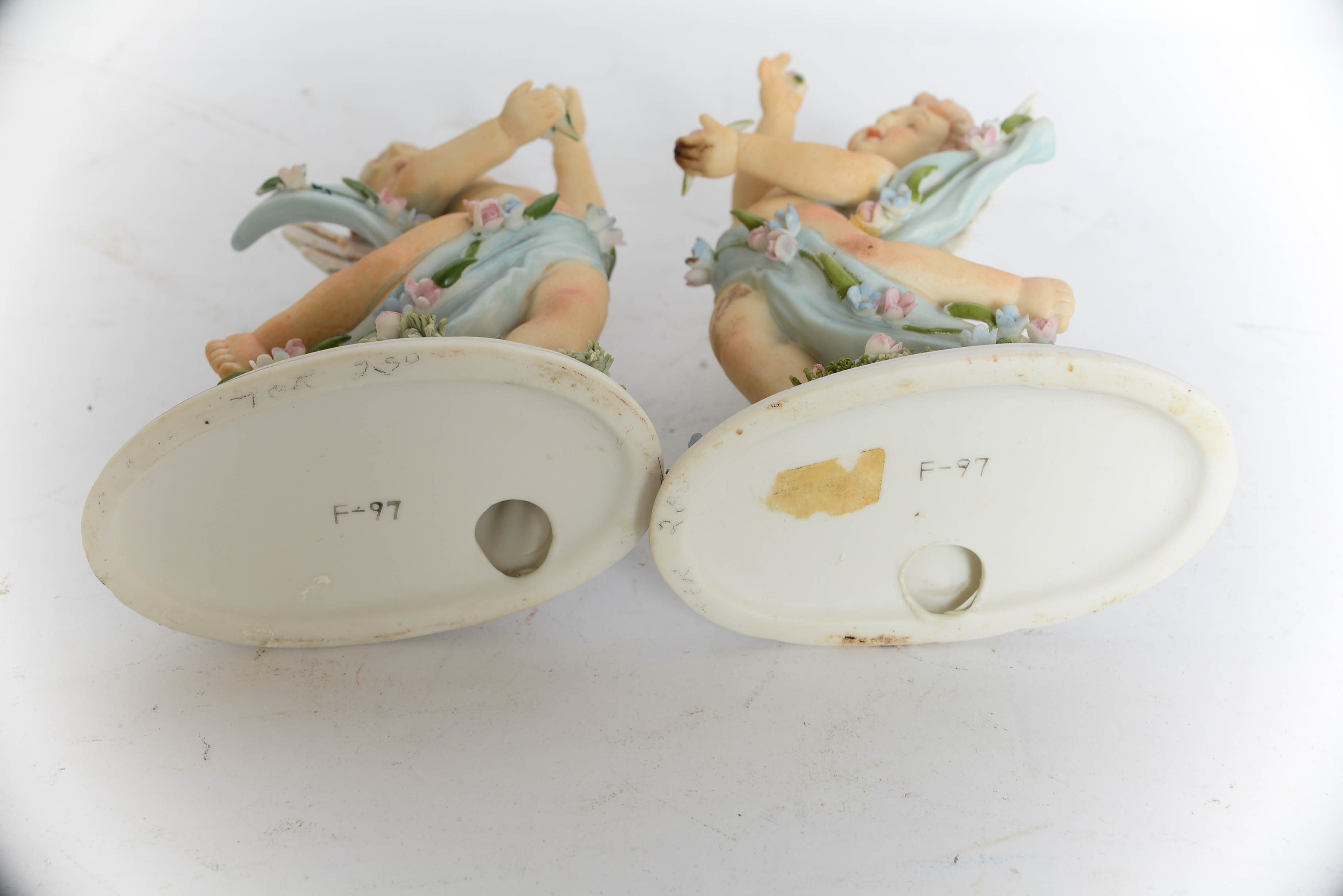Pair of Antique Dresden Like Porcelain Figurines