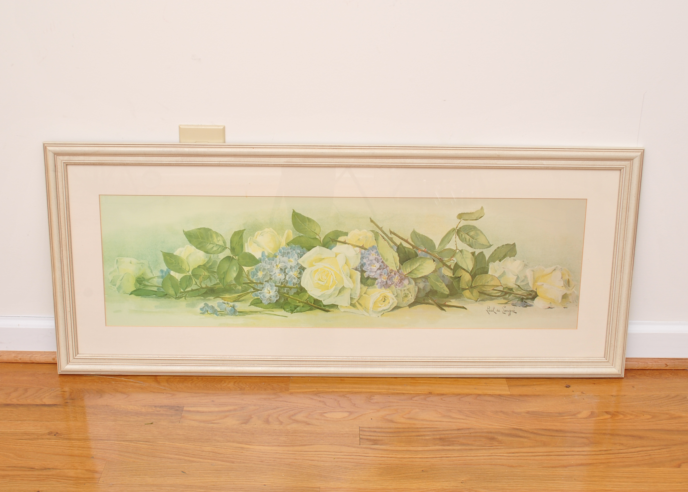 Paul De Longpre' Framed Offset Lithograph