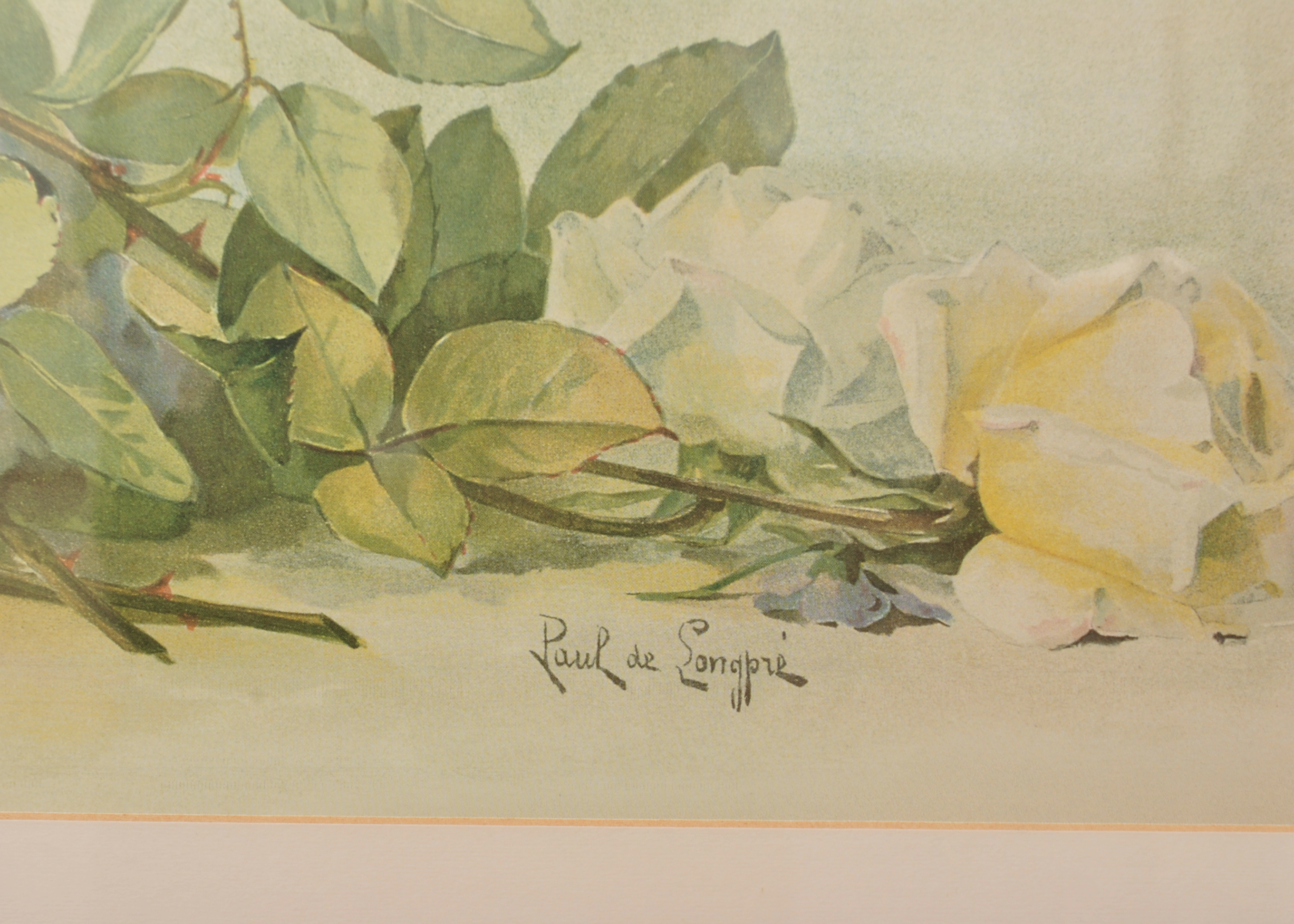 Paul De Longpre' Framed Offset Lithograph