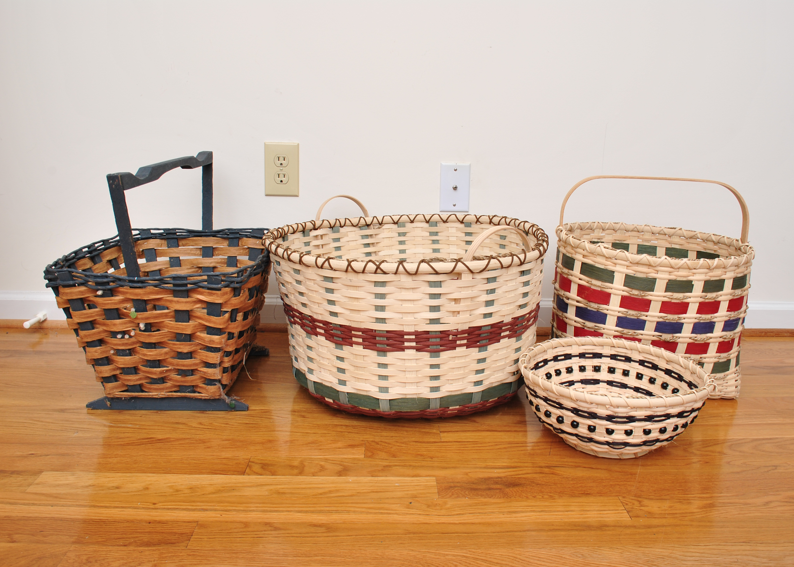 Large Assortment of Handmade Baskets