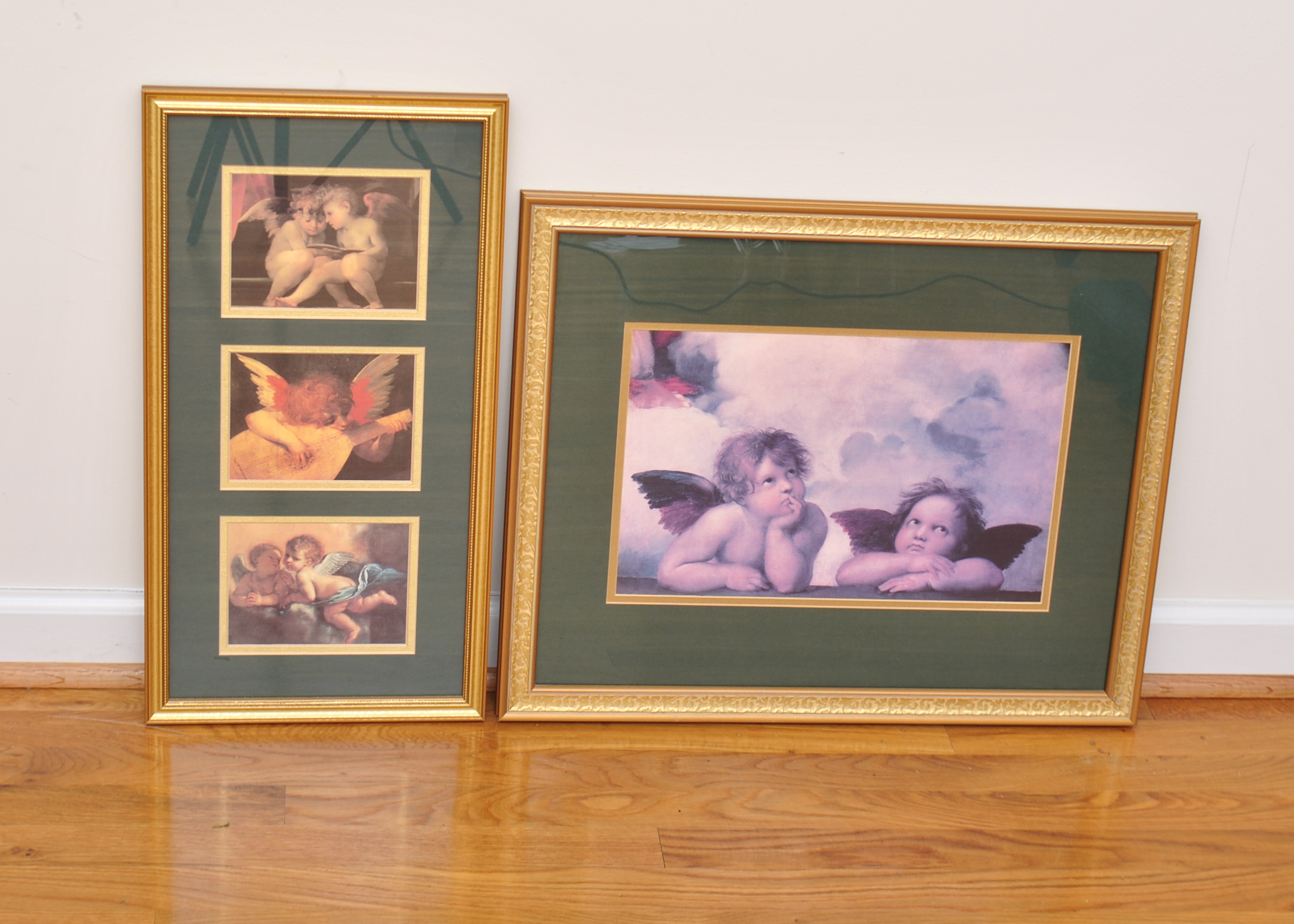 Pair of Framed Cherub/Angel Themed Offset Lithographs
