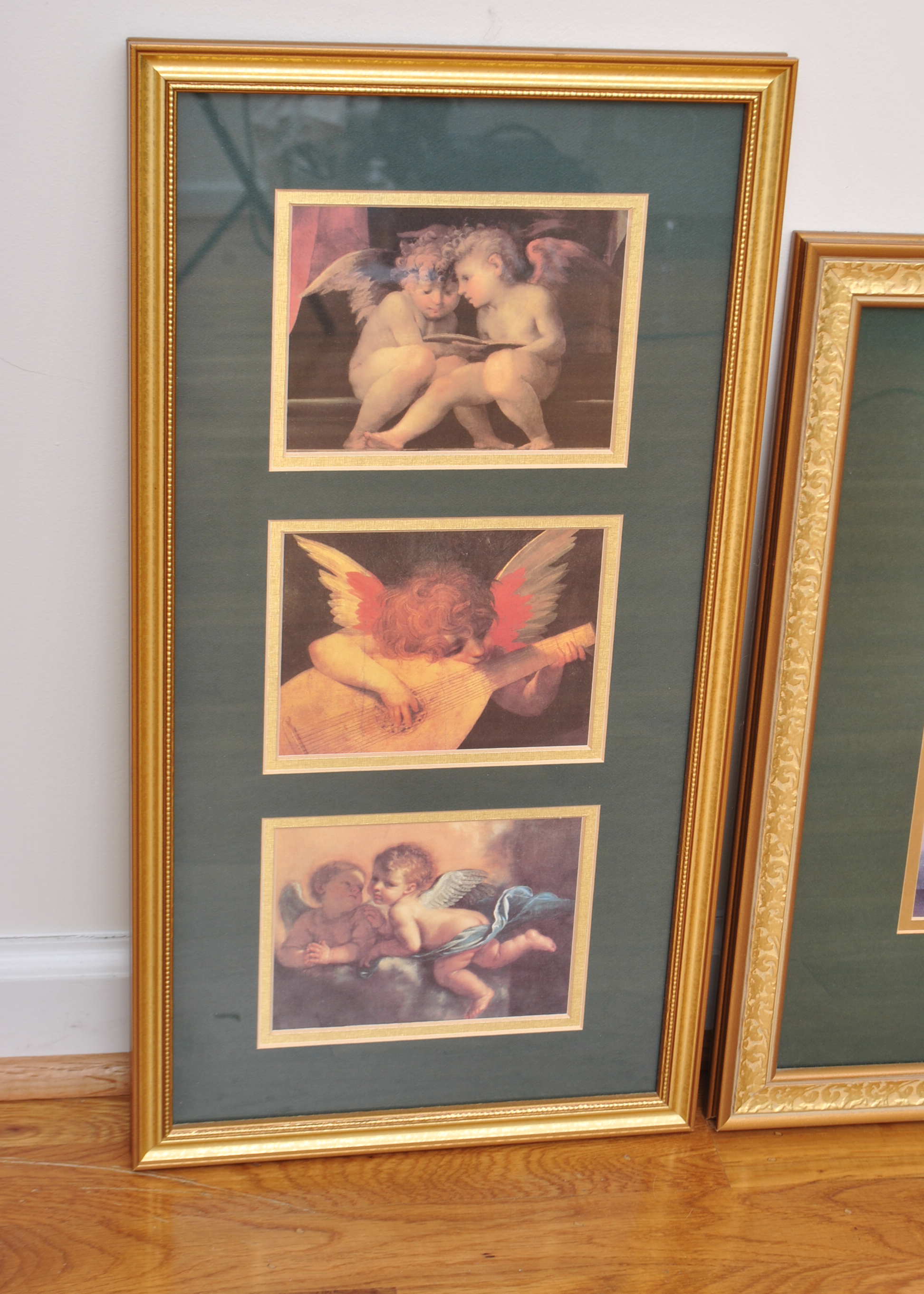 Pair of Framed Cherub/Angel Themed Offset Lithographs
