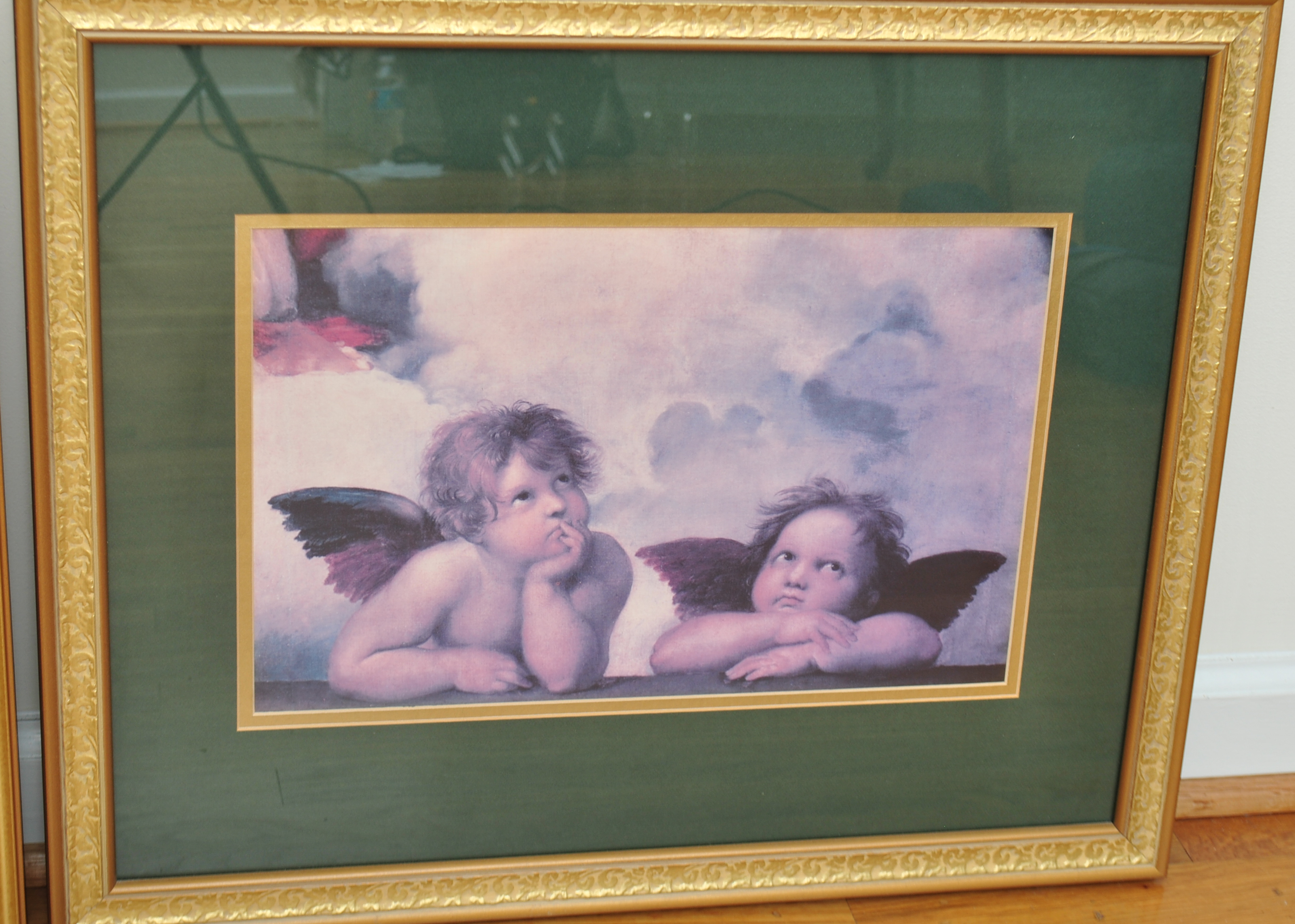 Pair of Framed Cherub/Angel Themed Offset Lithographs
