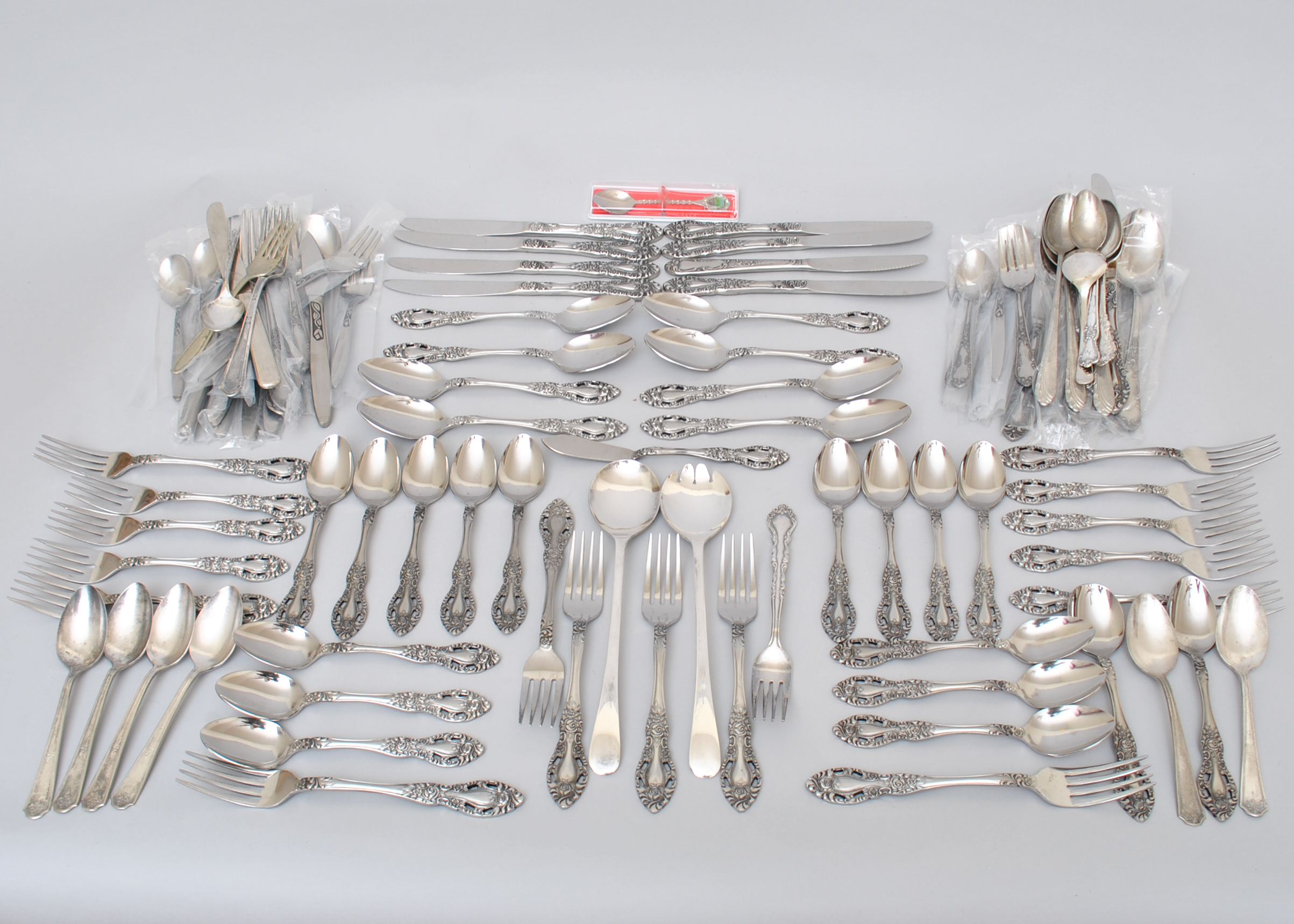 Stainless Steel and Silver Plated Flatware Assortment