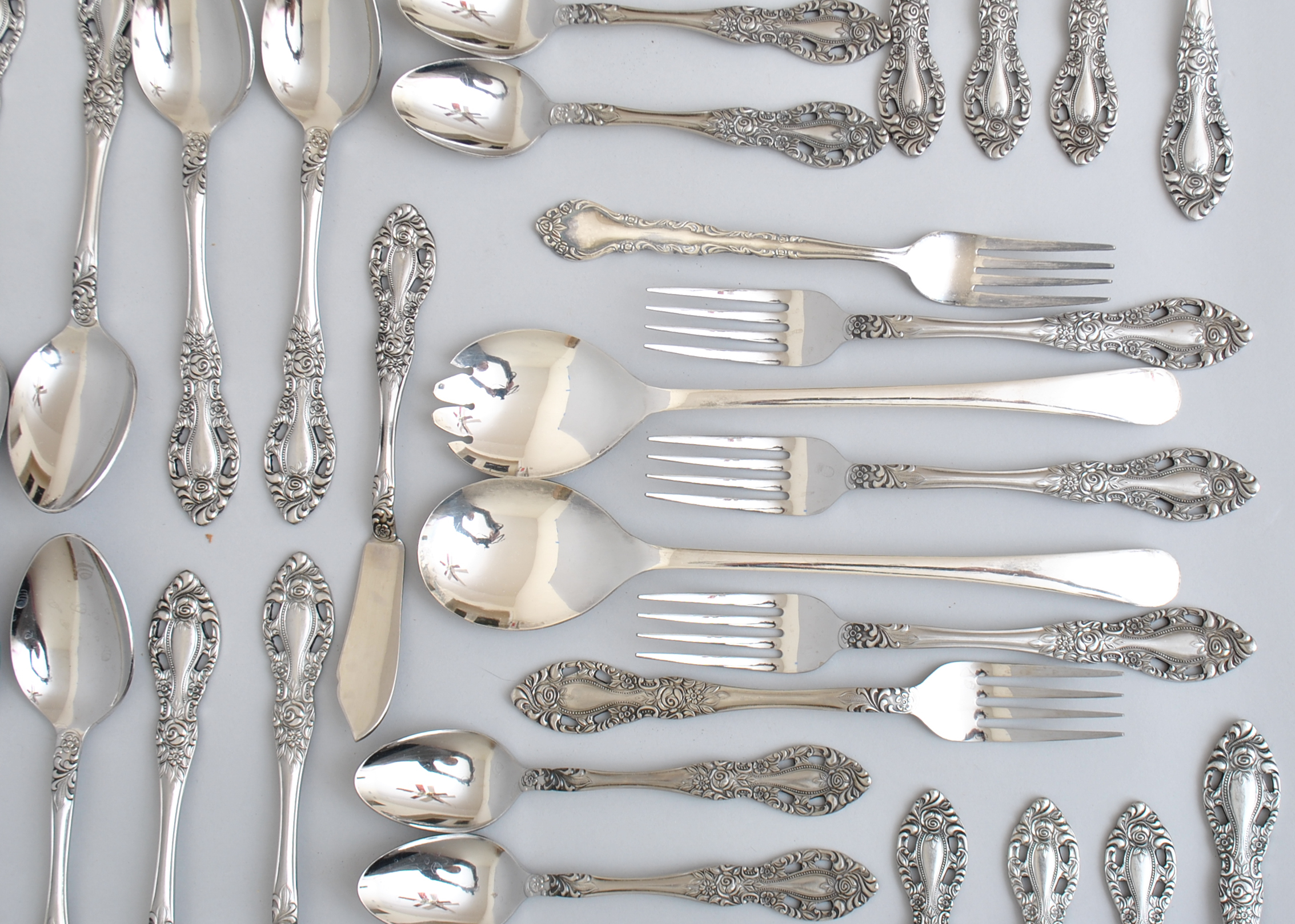 Stainless Steel and Silver Plated Flatware Assortment