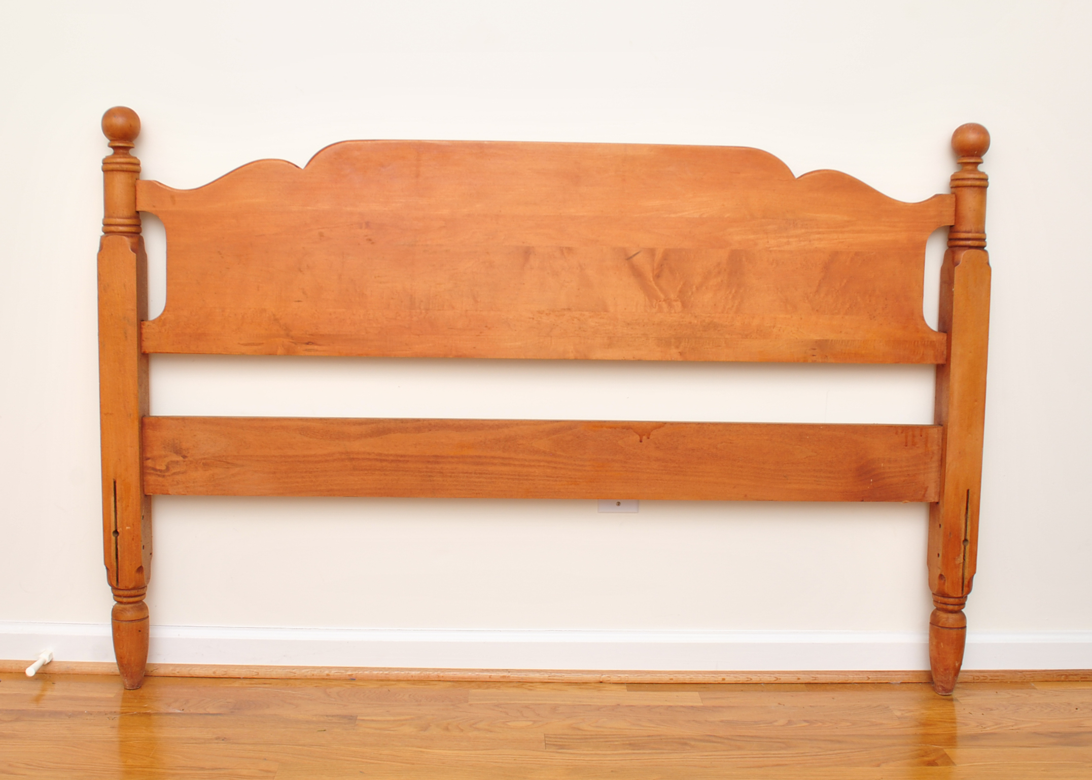 Vintage Full Size Maple Bed Headboard & Footboard