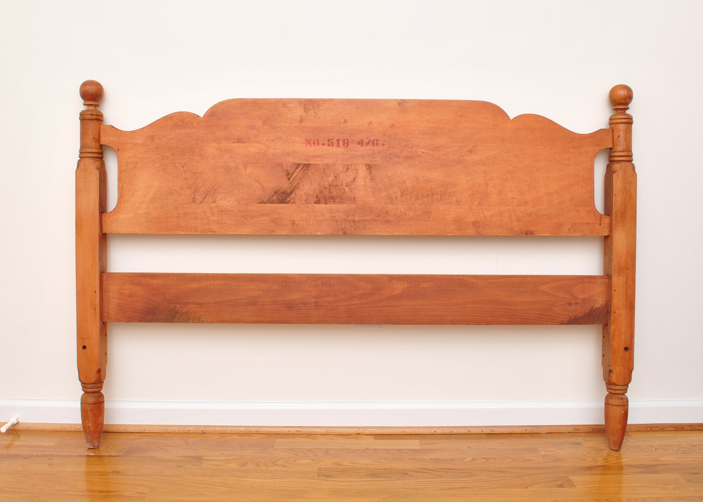 Vintage Full Size Maple Bed Headboard & Footboard