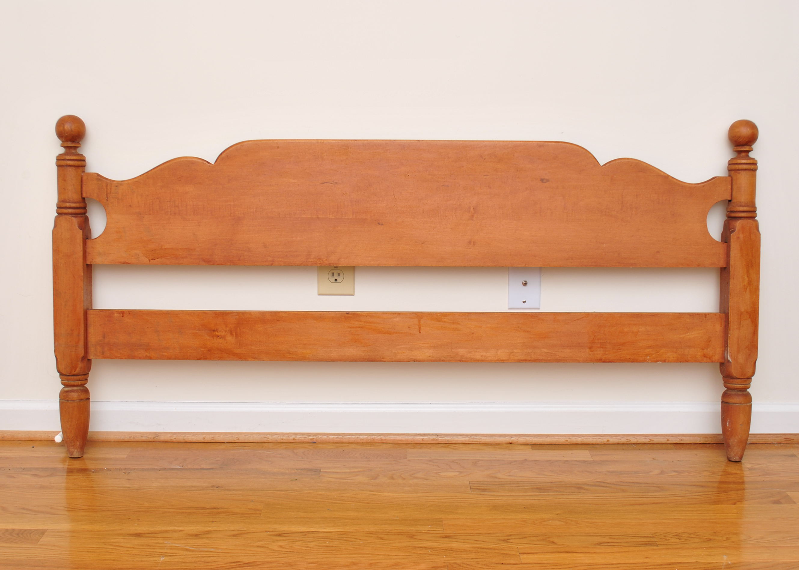 Vintage Full Size Maple Bed Headboard & Footboard