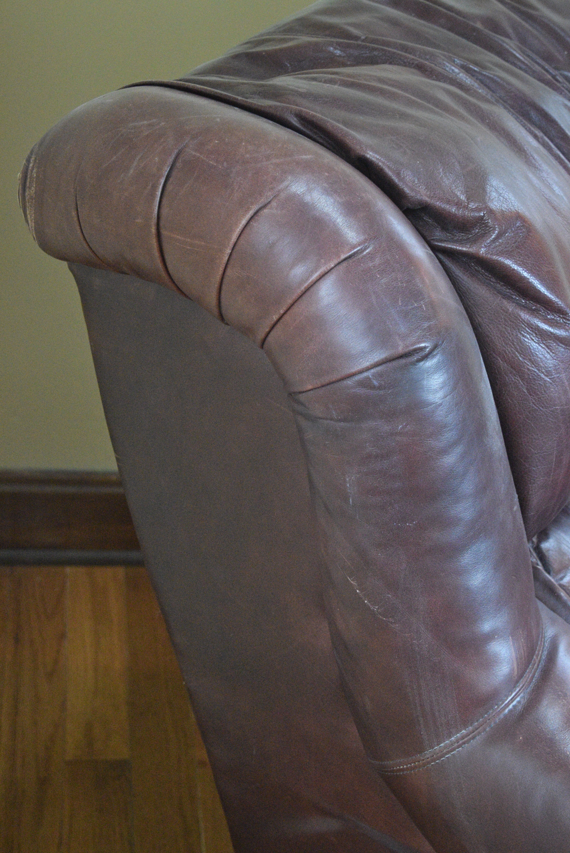 Henredon Leather Chair and Ottoman