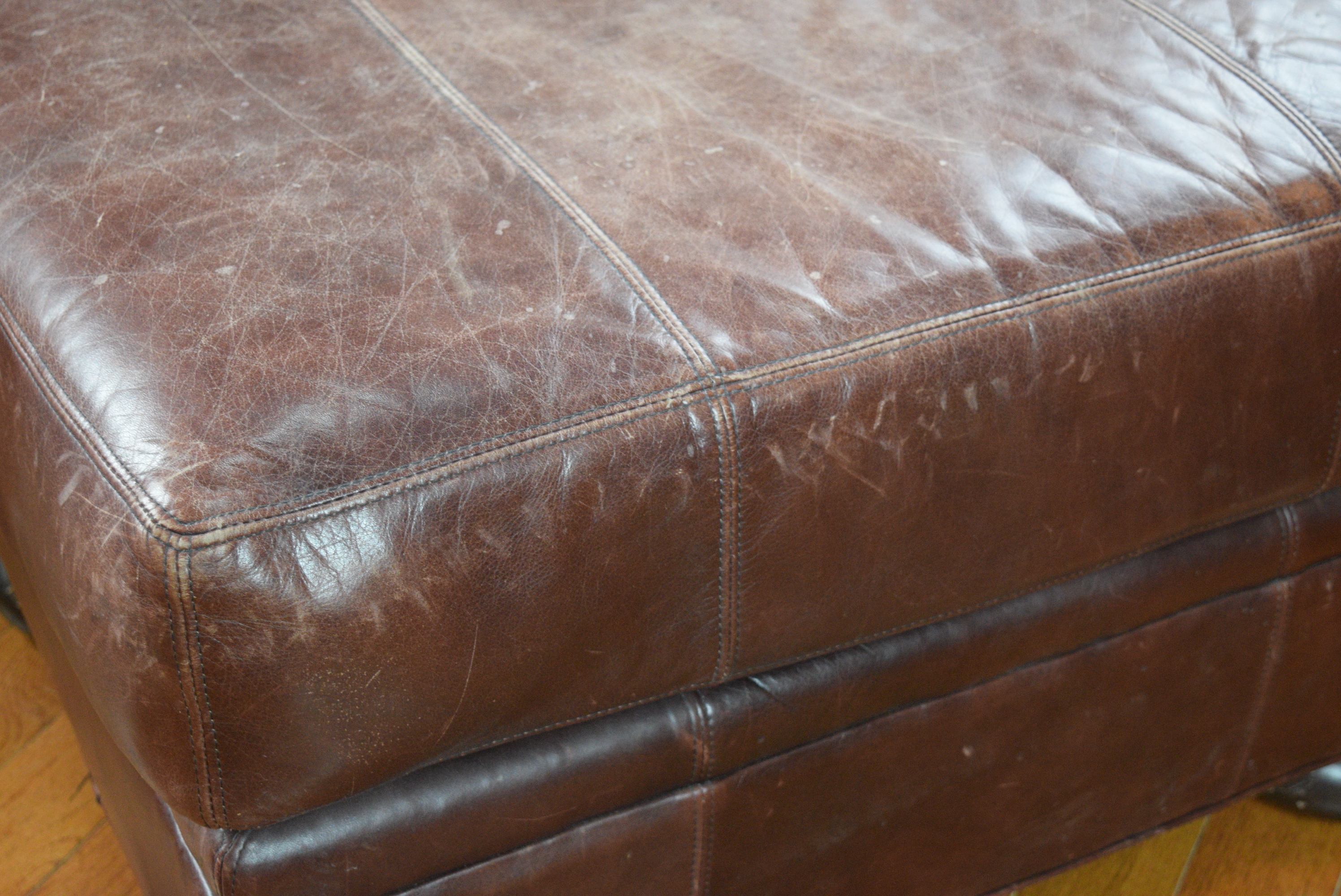 Henredon Leather Chair and Ottoman