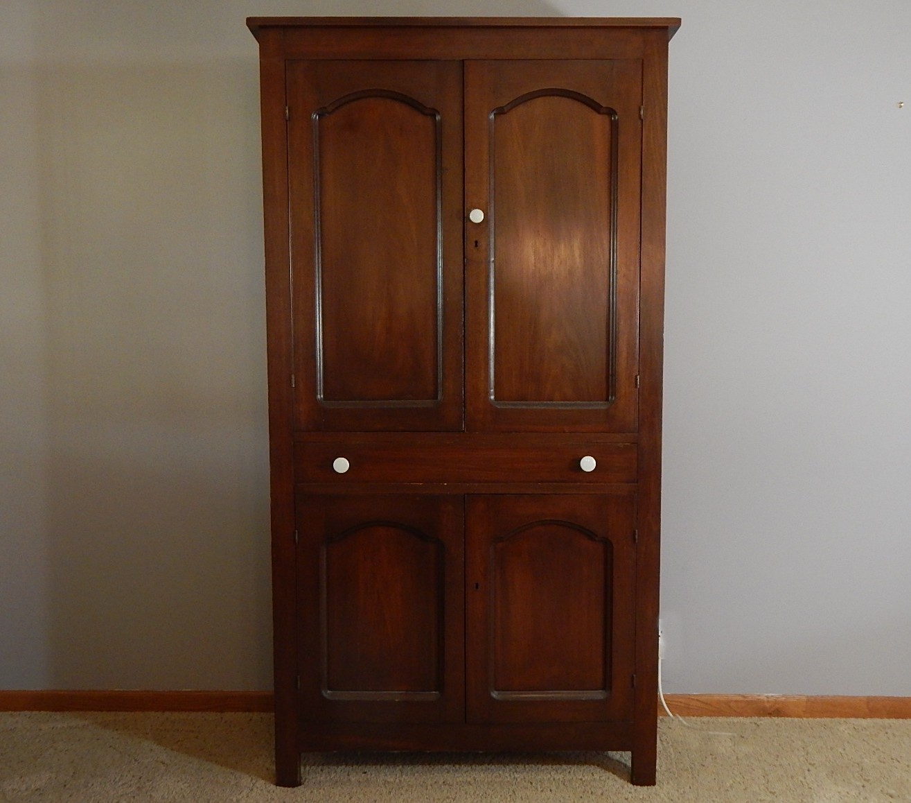 Antique Pine Pie Safe Cabinet