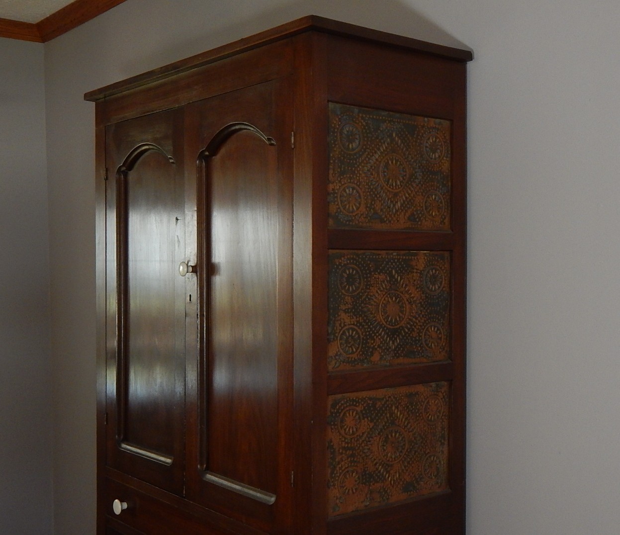 Antique Pine Pie Safe Cabinet