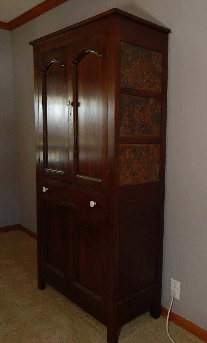 Antique Pine Pie Safe Cabinet