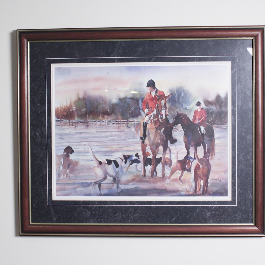 Signed and Numbered Print of Watercolor by V. Weller