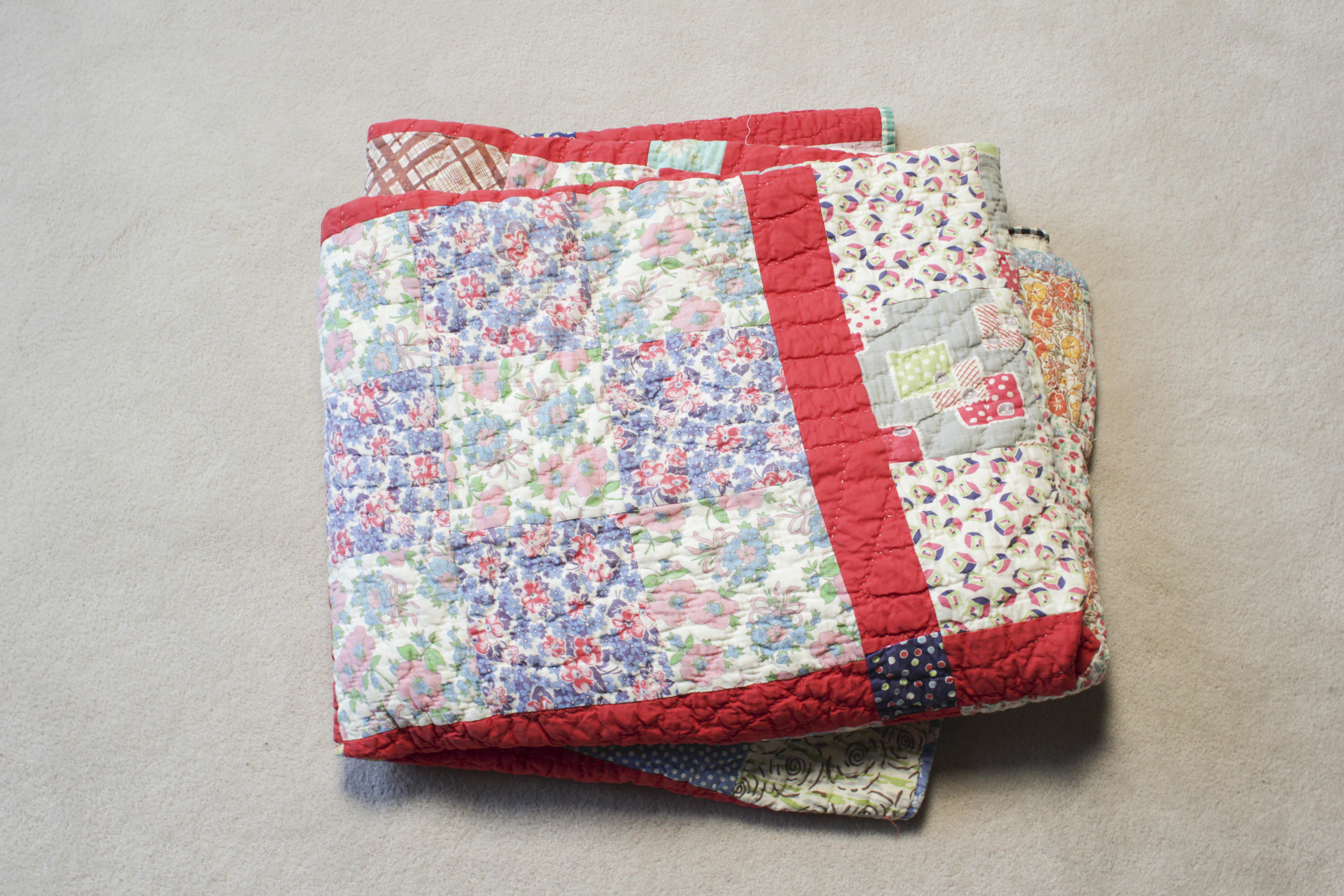 Pair of Antique Handmade Quilts