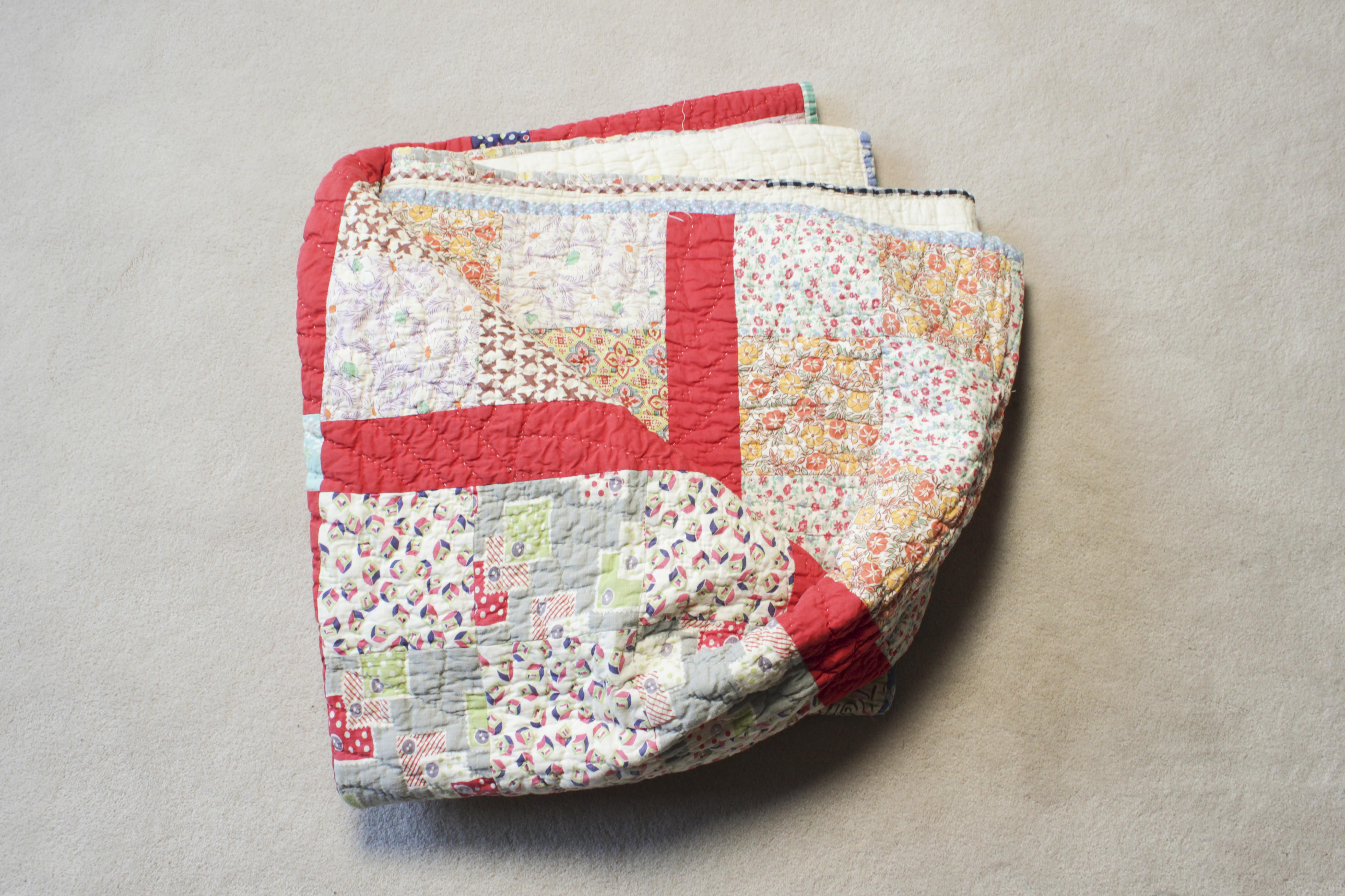 Pair of Antique Handmade Quilts