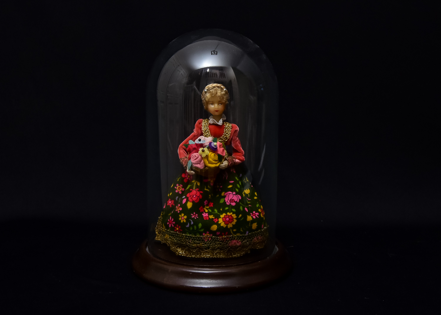 German Doll in Glass Dome