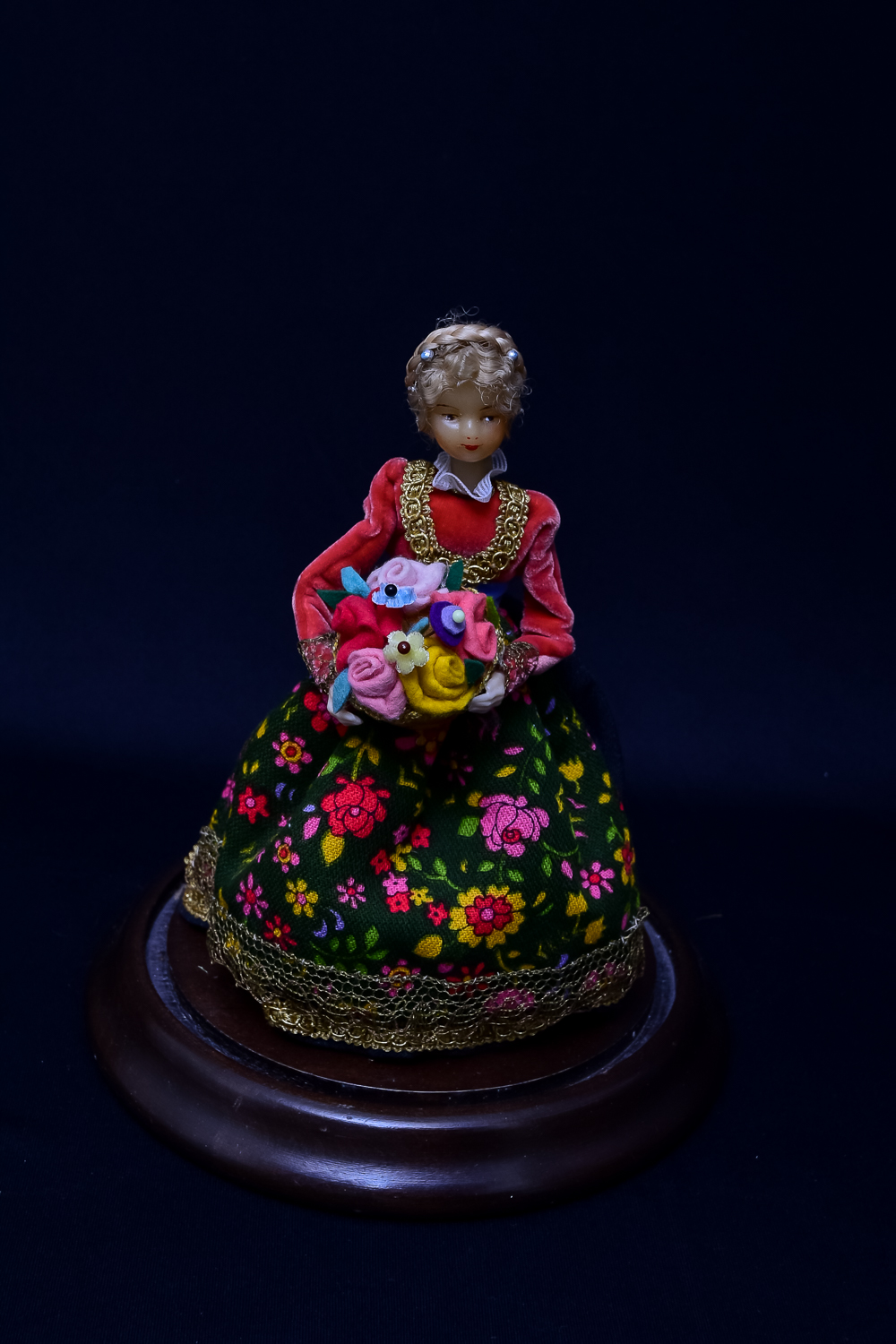 German Doll in Glass Dome