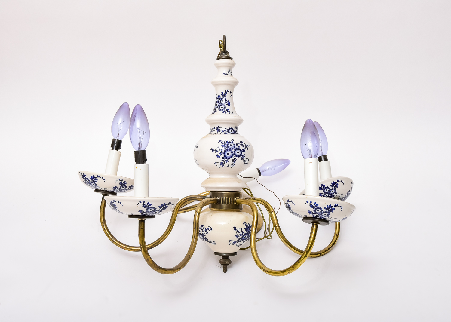 French Delft-Style Chandelier