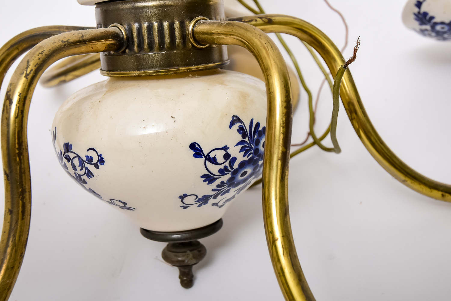 French Delft-Style Chandelier