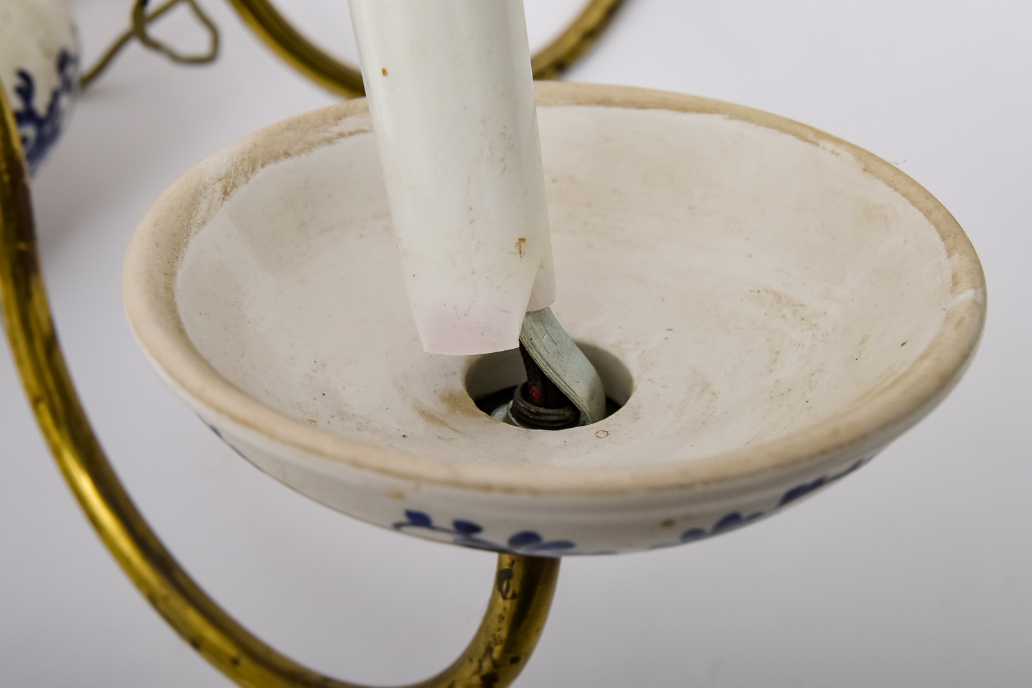 French Delft-Style Chandelier