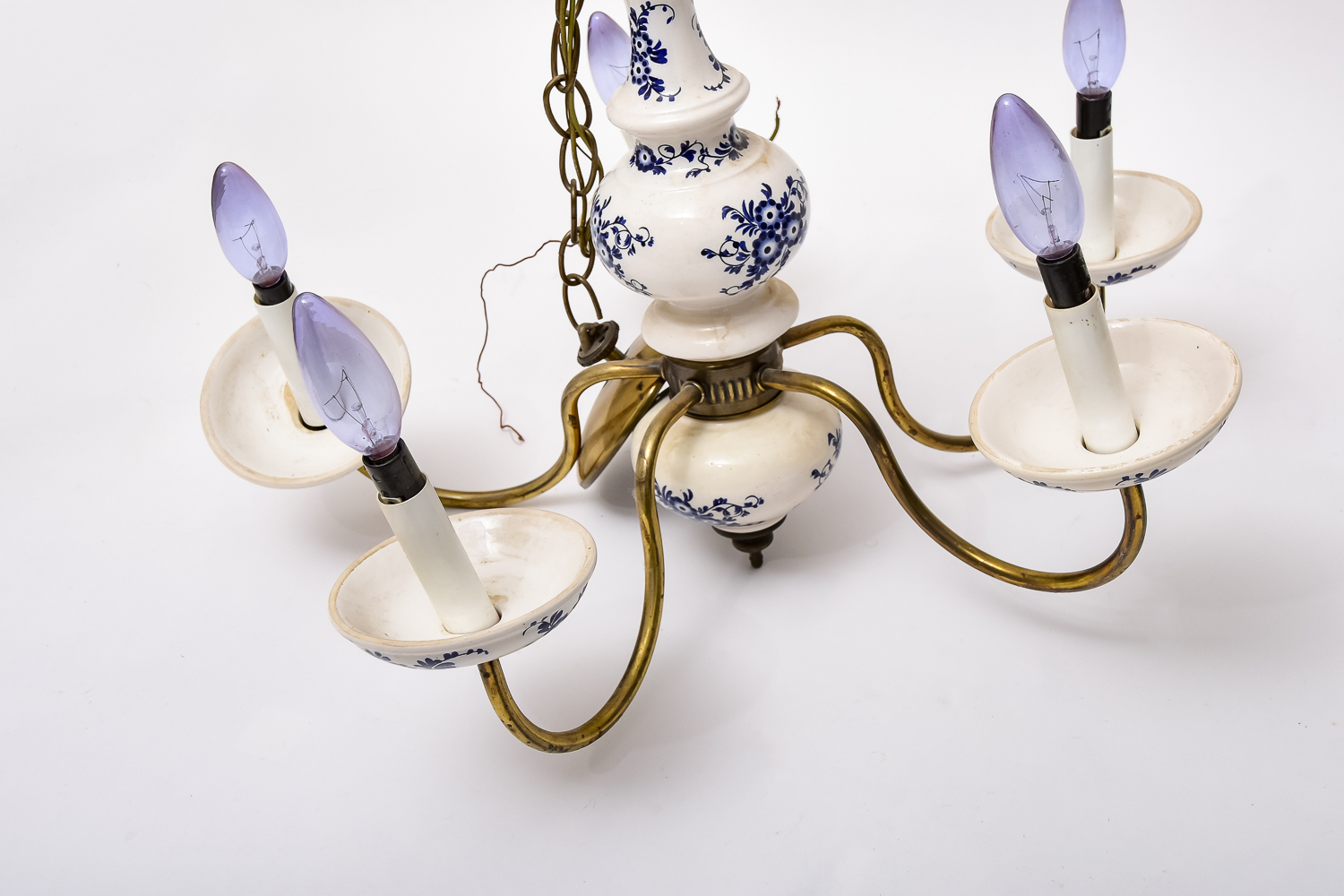 French Delft-Style Chandelier